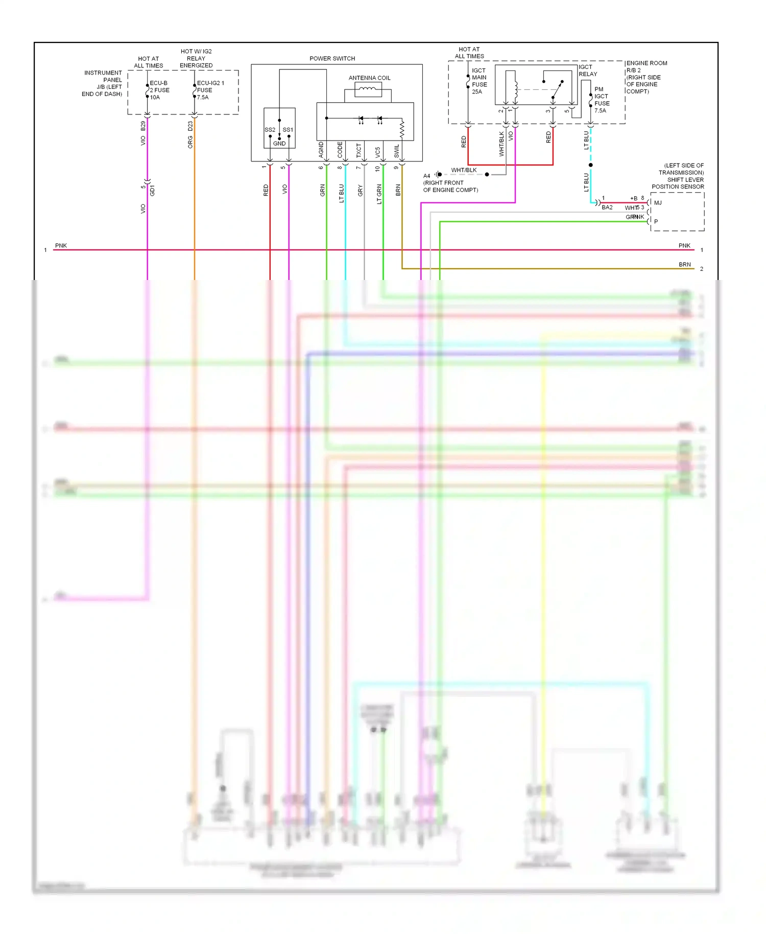 Toyota Avalon XX40 (2012-2015) code wiring diagram  (3 of 7)