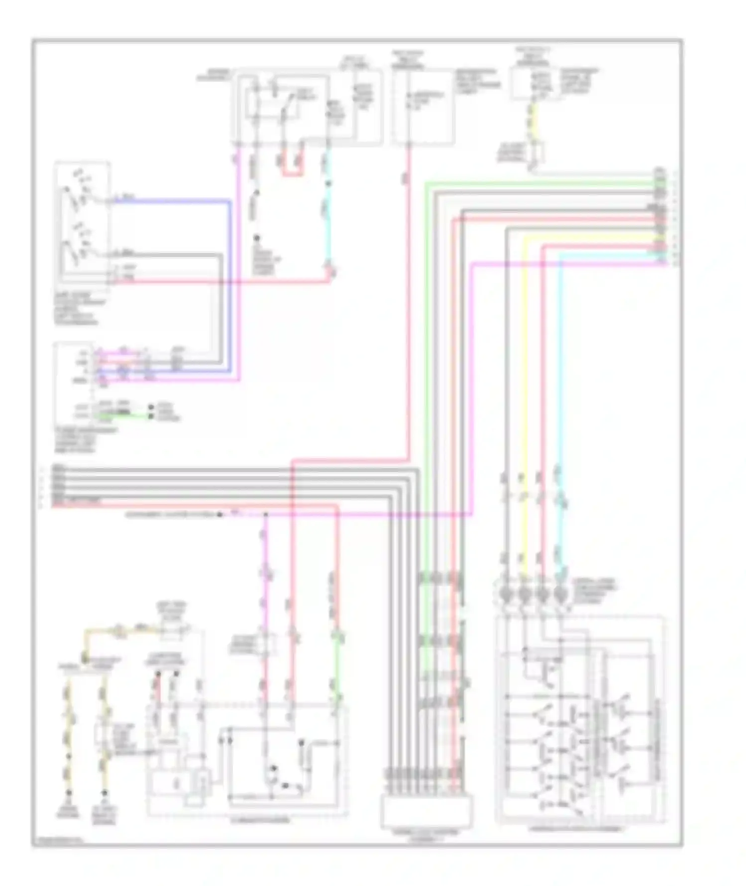Wiring diagram instrument cluster system for Toyota Avalon XX40 (2012-2015) (1 of 9)