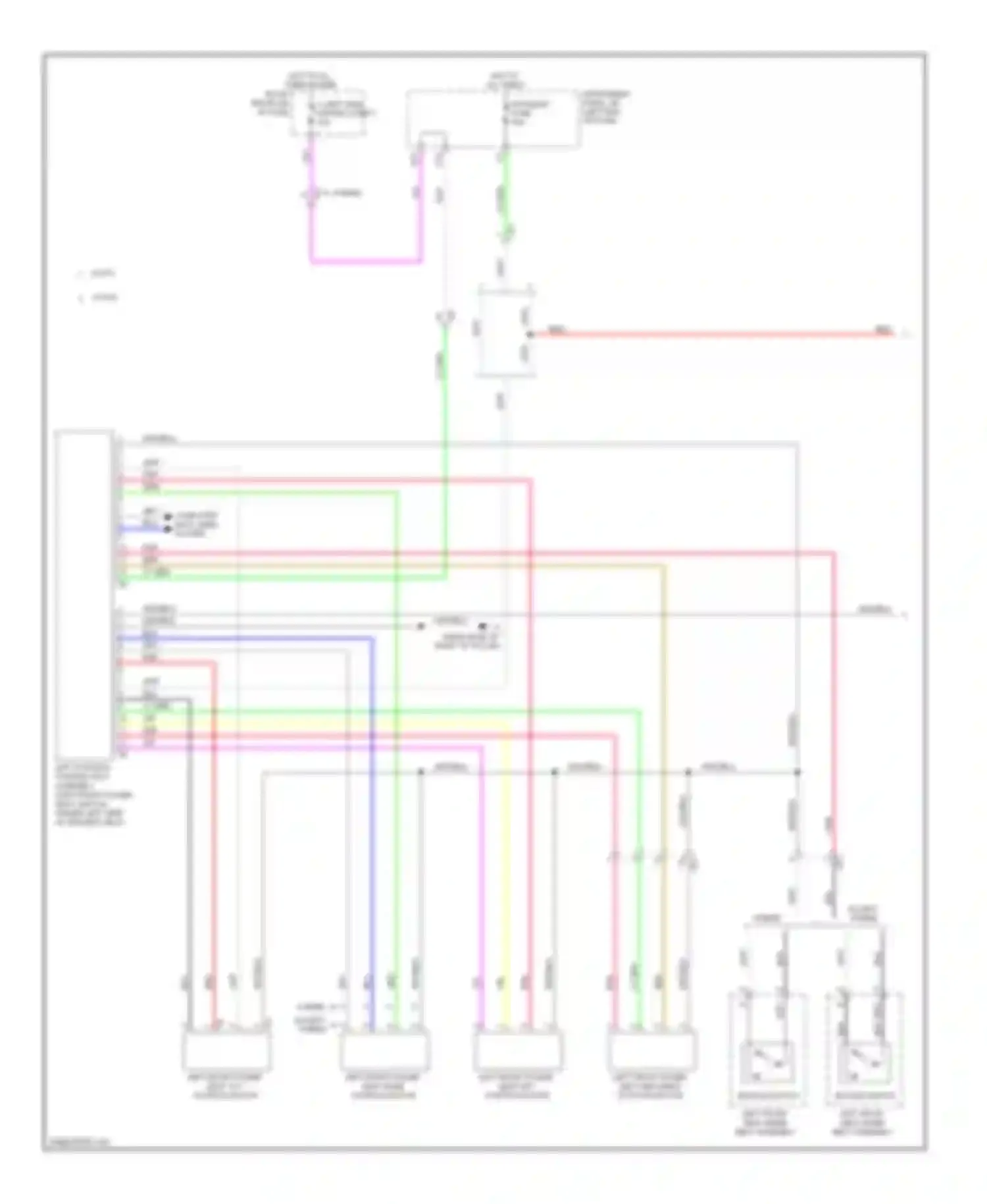 Wiring diagram left front power seat reclining position motor for Toyota Avalon XX40 (2012-2015) (1 of 1)