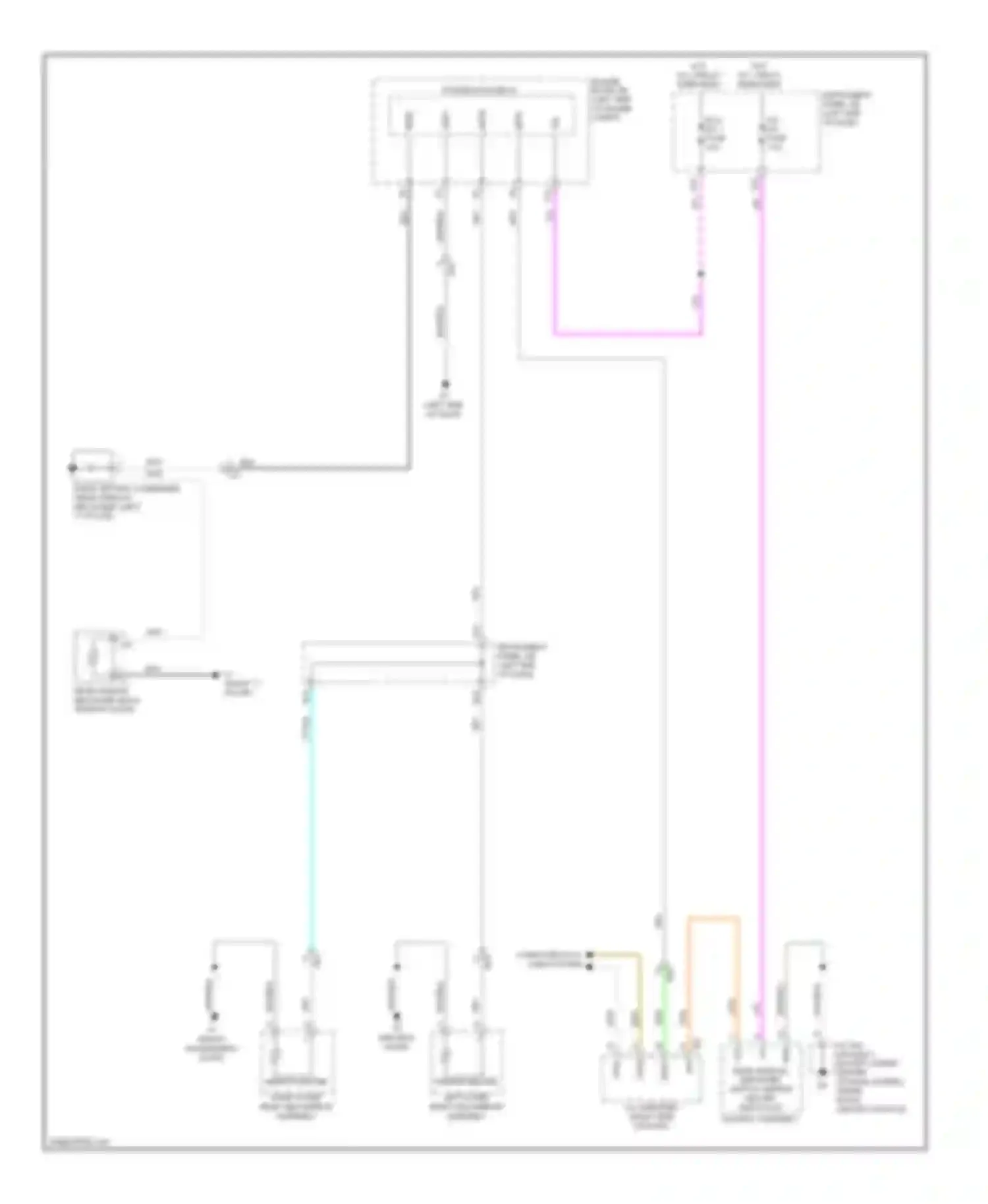 Wiring diagram left outer rear view mirror assembly for Toyota Avalon XX40 (2012-2015) (3 of 9)
