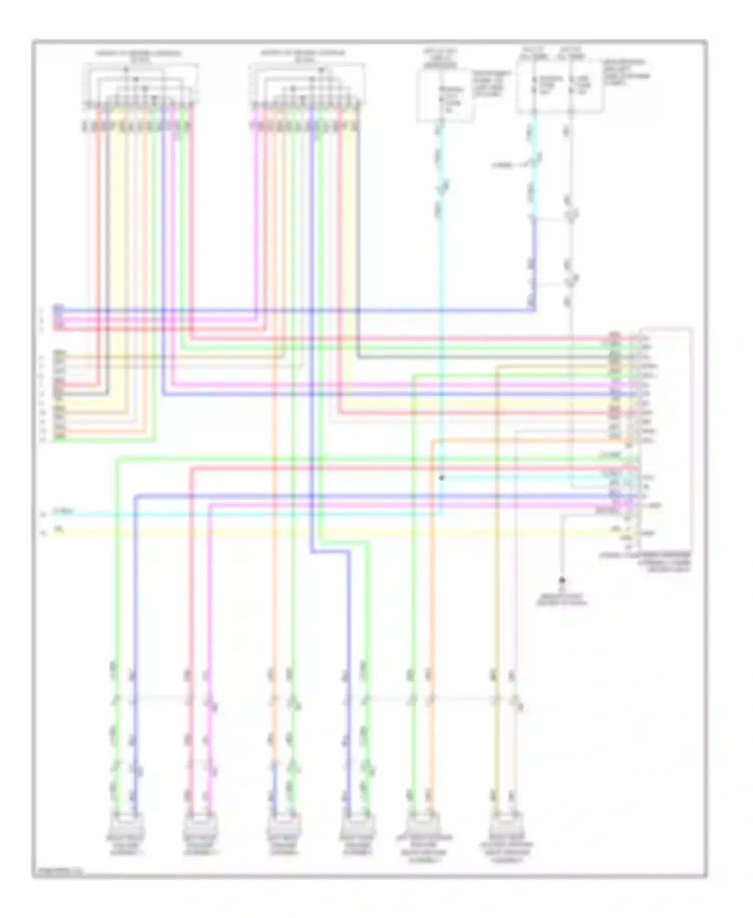 Wiring diagram right rear speaker assembly for Toyota Avalon XX40 (2012-2015) (4 of 8)