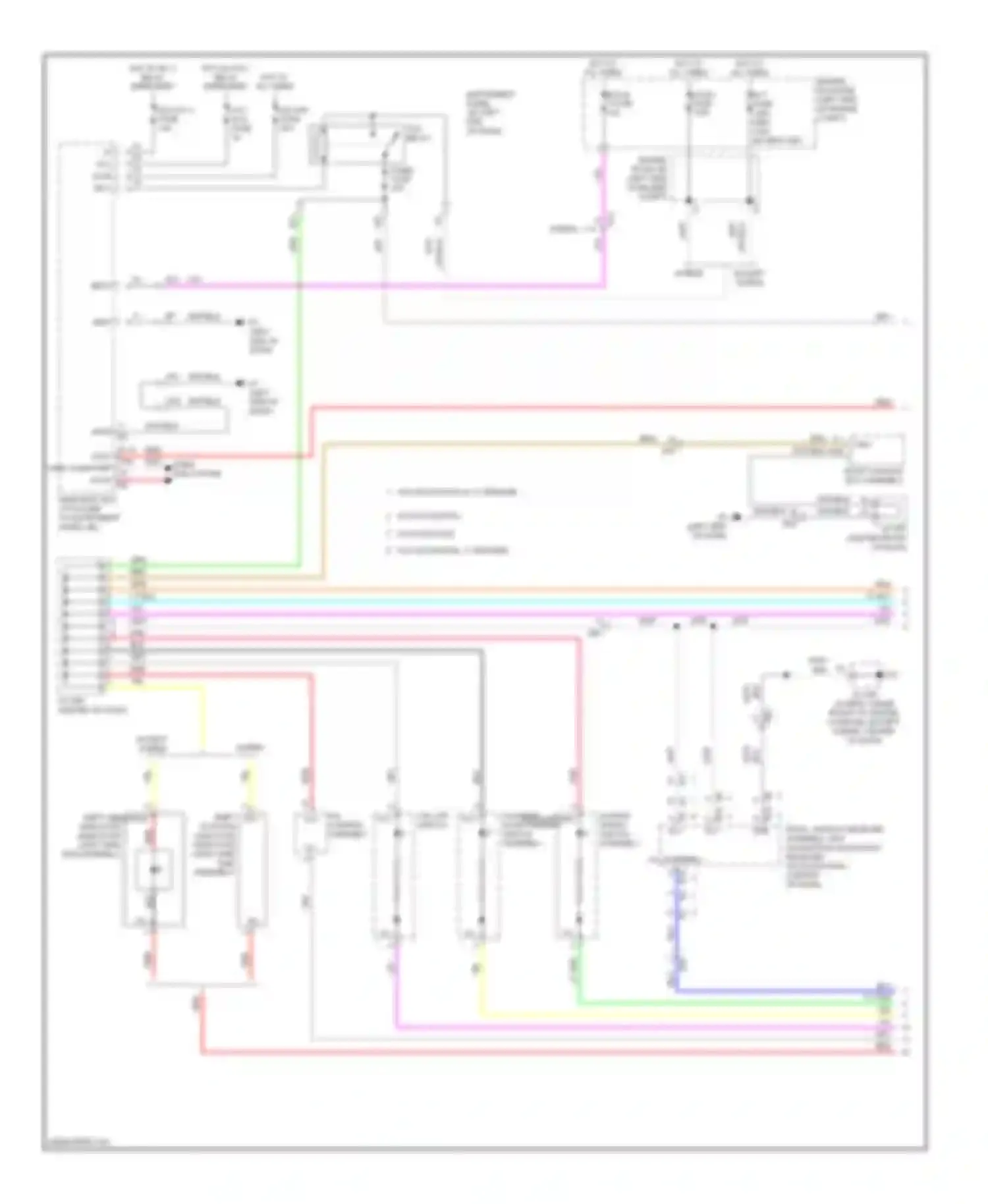 Wiring diagram roof console box assembly for Toyota Avalon XX40 (2012-2015) (3 of 4)