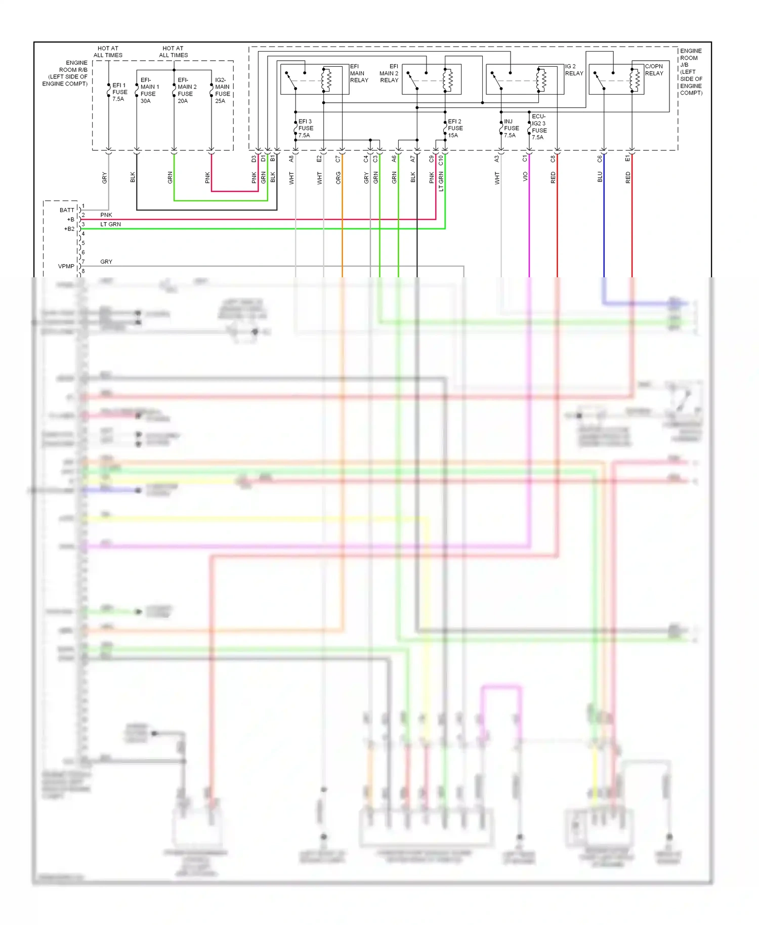 Toyota Avalon XX40 (2012-2015) vcpp wiring diagram  (1 of 1)