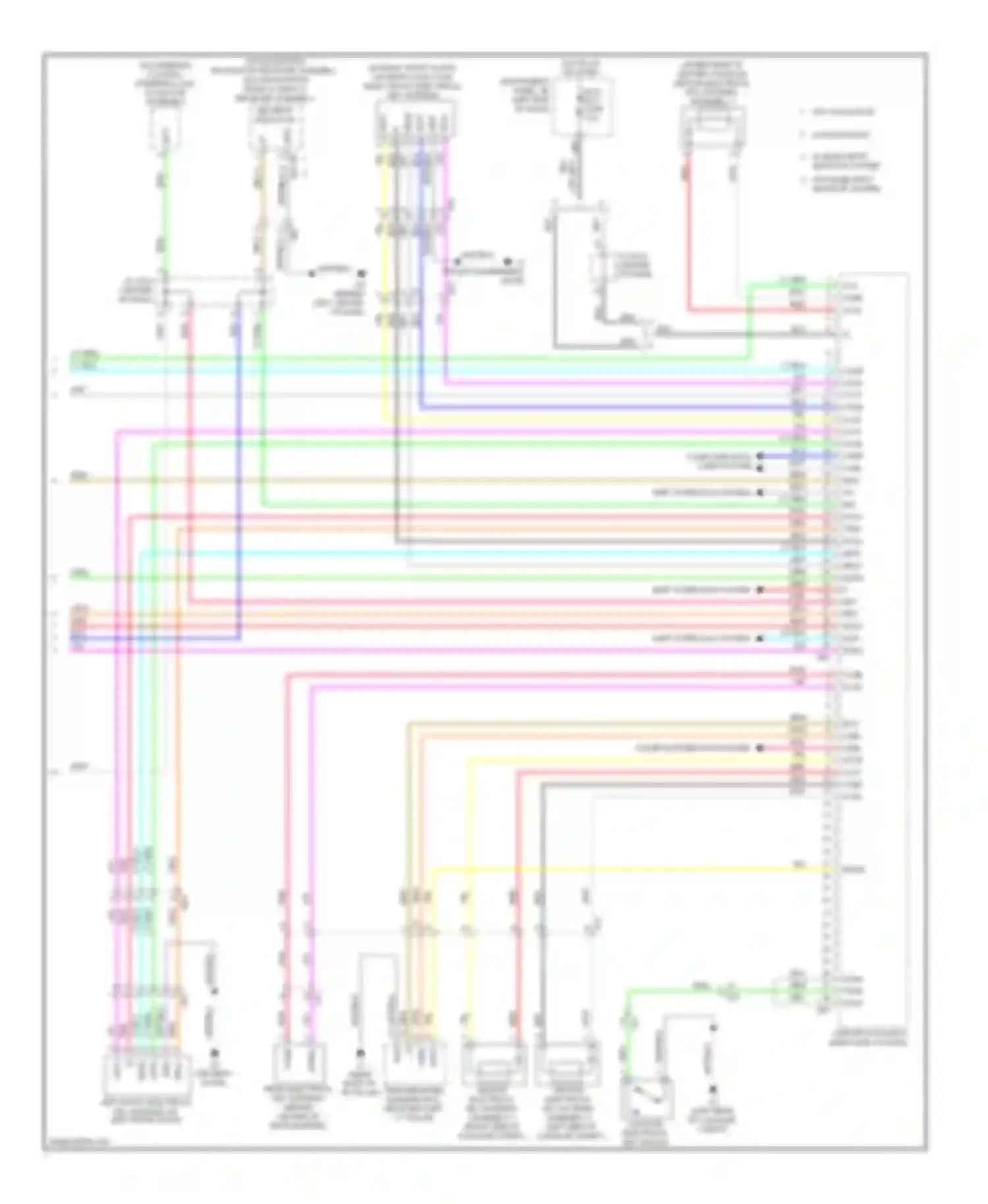 Wiring diagram w/ blind spot monitor system w/o blind spot monitor system for Toyota Avalon XX40 (2012-2015) (1 of 4)