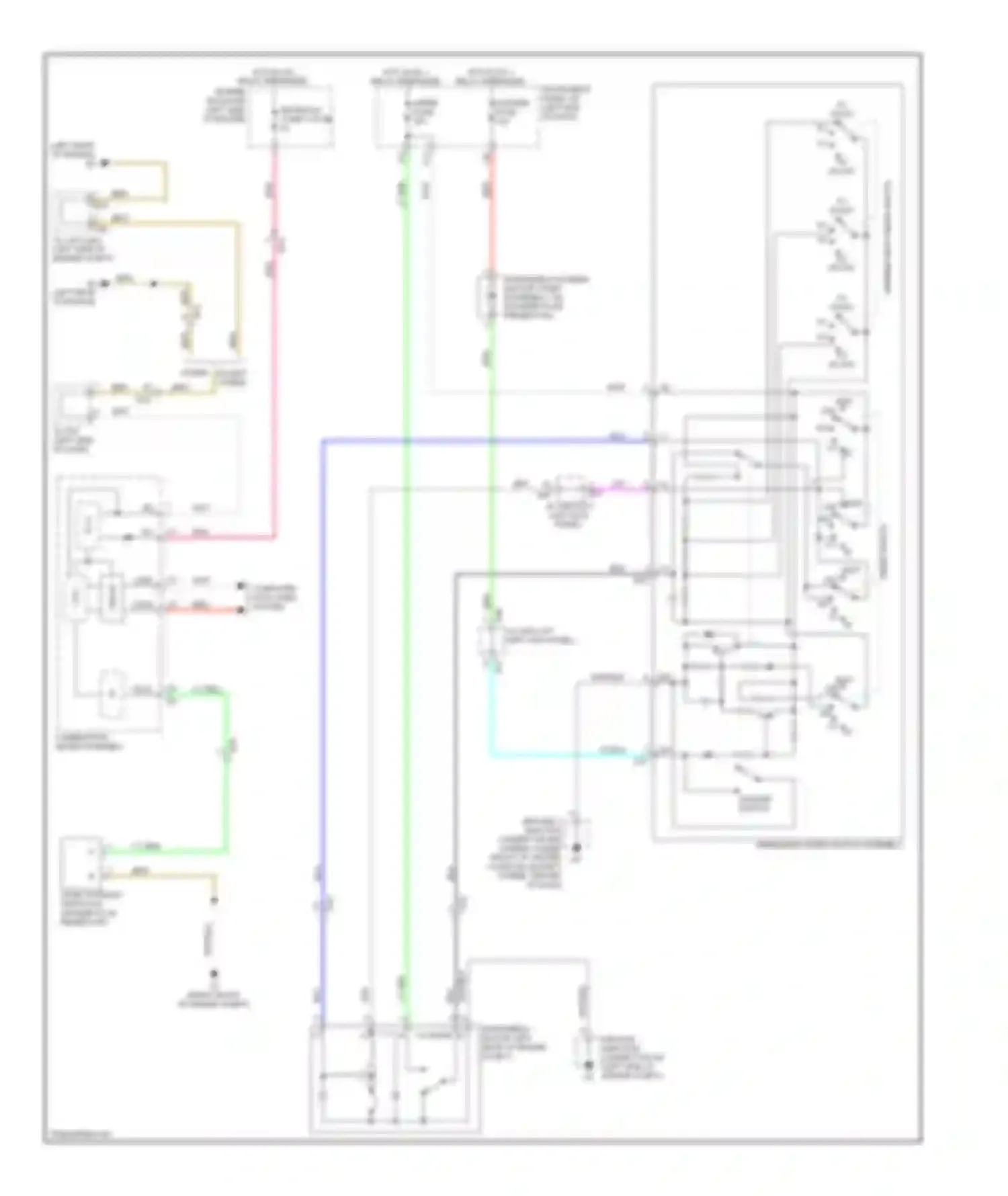 Wiring diagram windshield wiper switch assembly for Toyota Avalon XX40 (2012-2015) (2 of 2)