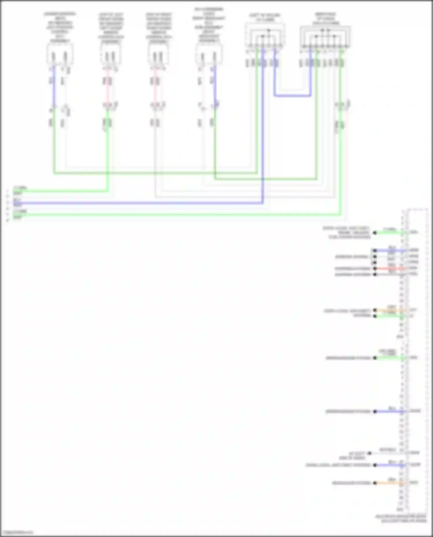 Avalon Toyota XX50 (2018-2024): Body control modules circuit (3 of 3)