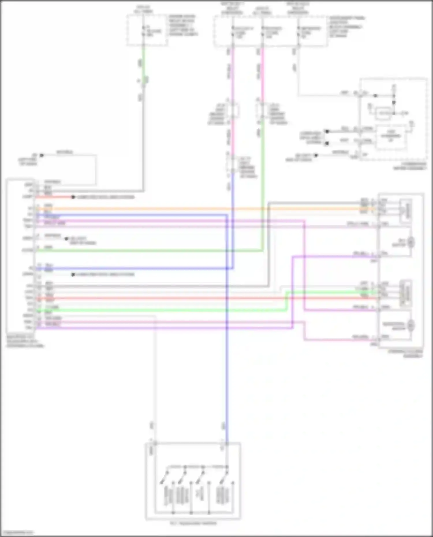 Avalon Toyota XX50 (2018-2024): Power tilt steering column circuit
