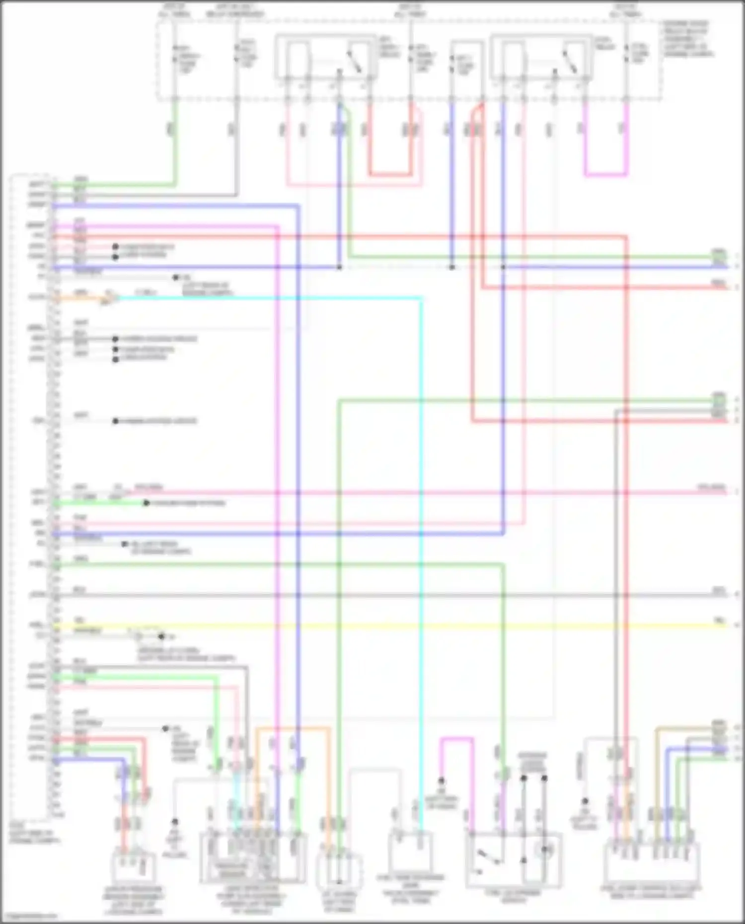 Avalon Toyota XX50 (2018-2024): Wiring diagram engine performance 2.5l hybrid, engine controls circuit (1 of 7)