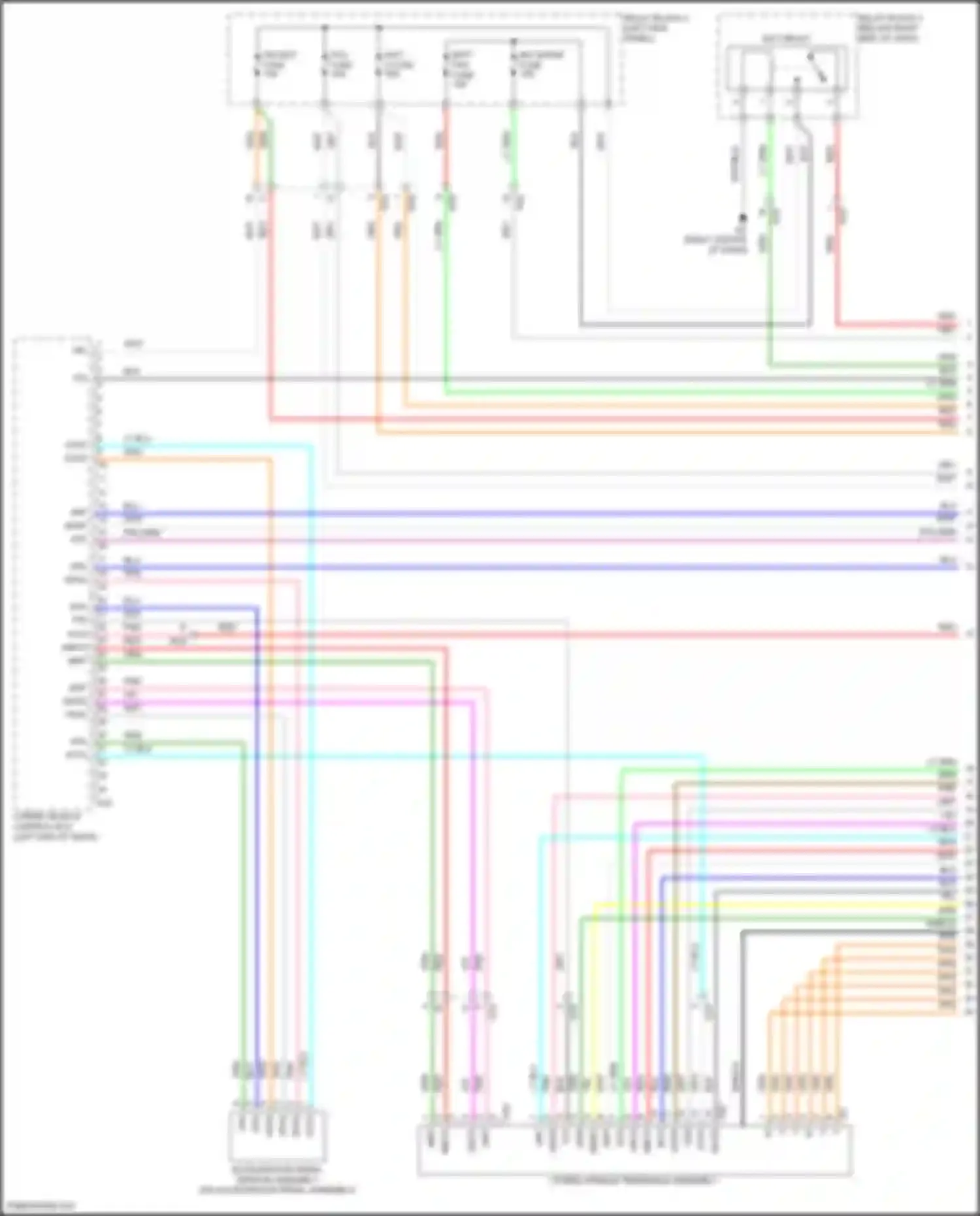 Avalon Toyota XX50 (2018-2024): Wiring diagram engine performance 2.5l hybrid, hybrid system circuit (1 of 8)