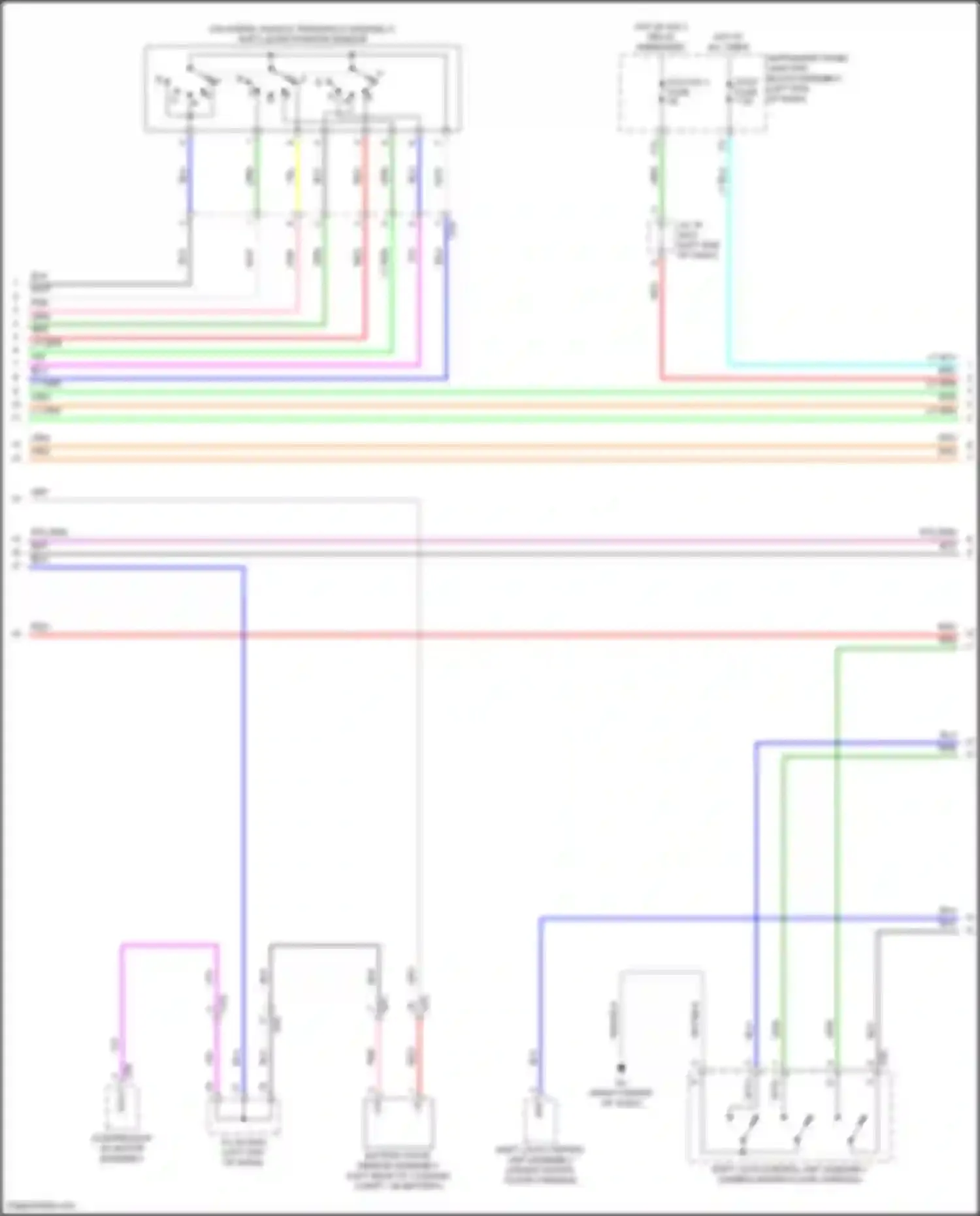 Avalon Toyota XX50 (2018-2024): Wiring diagram engine performance 2.5l hybrid, hybrid system circuit (4 of 8)