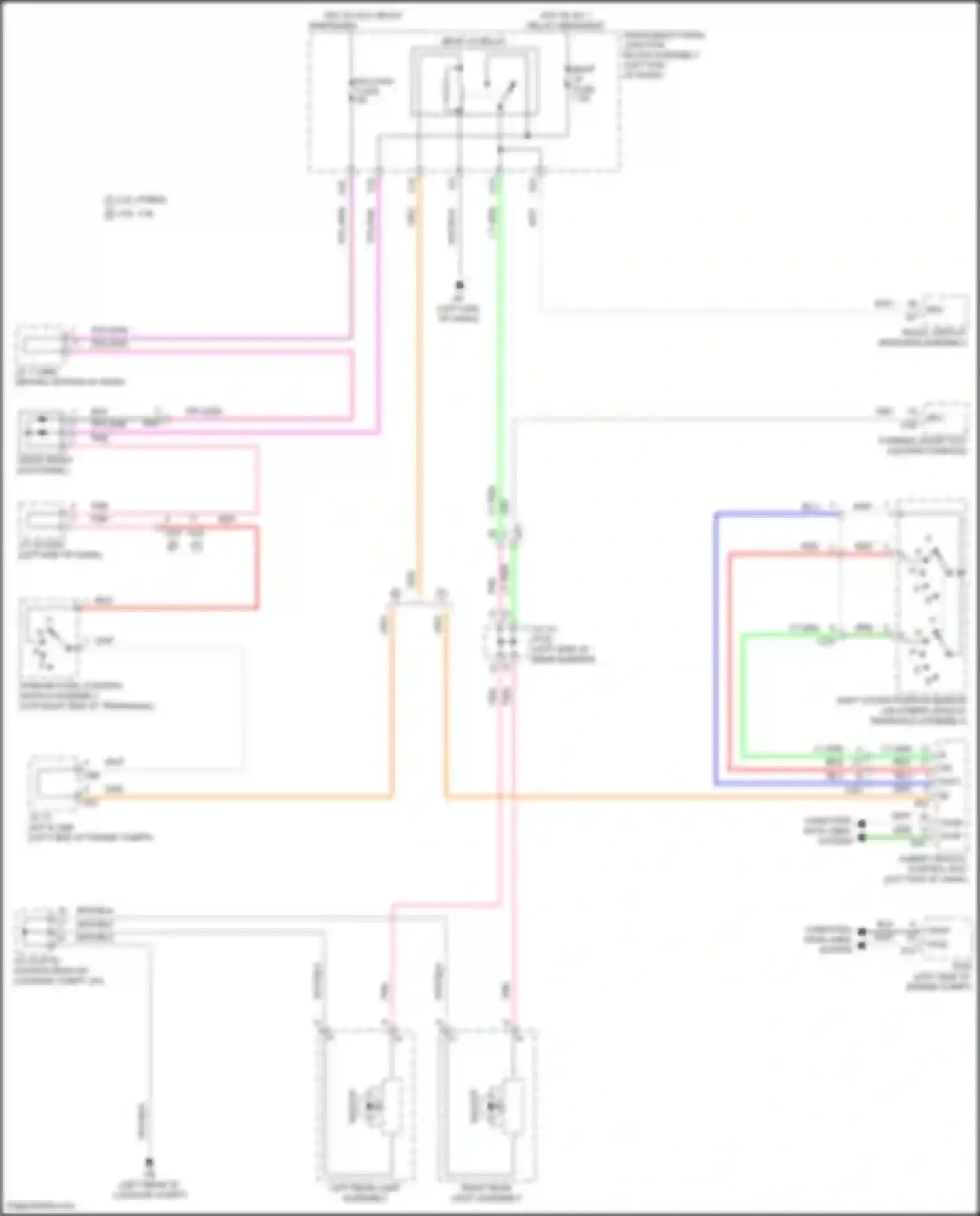Avalon Toyota XX50 (2018-2024): Backup lamps circuit