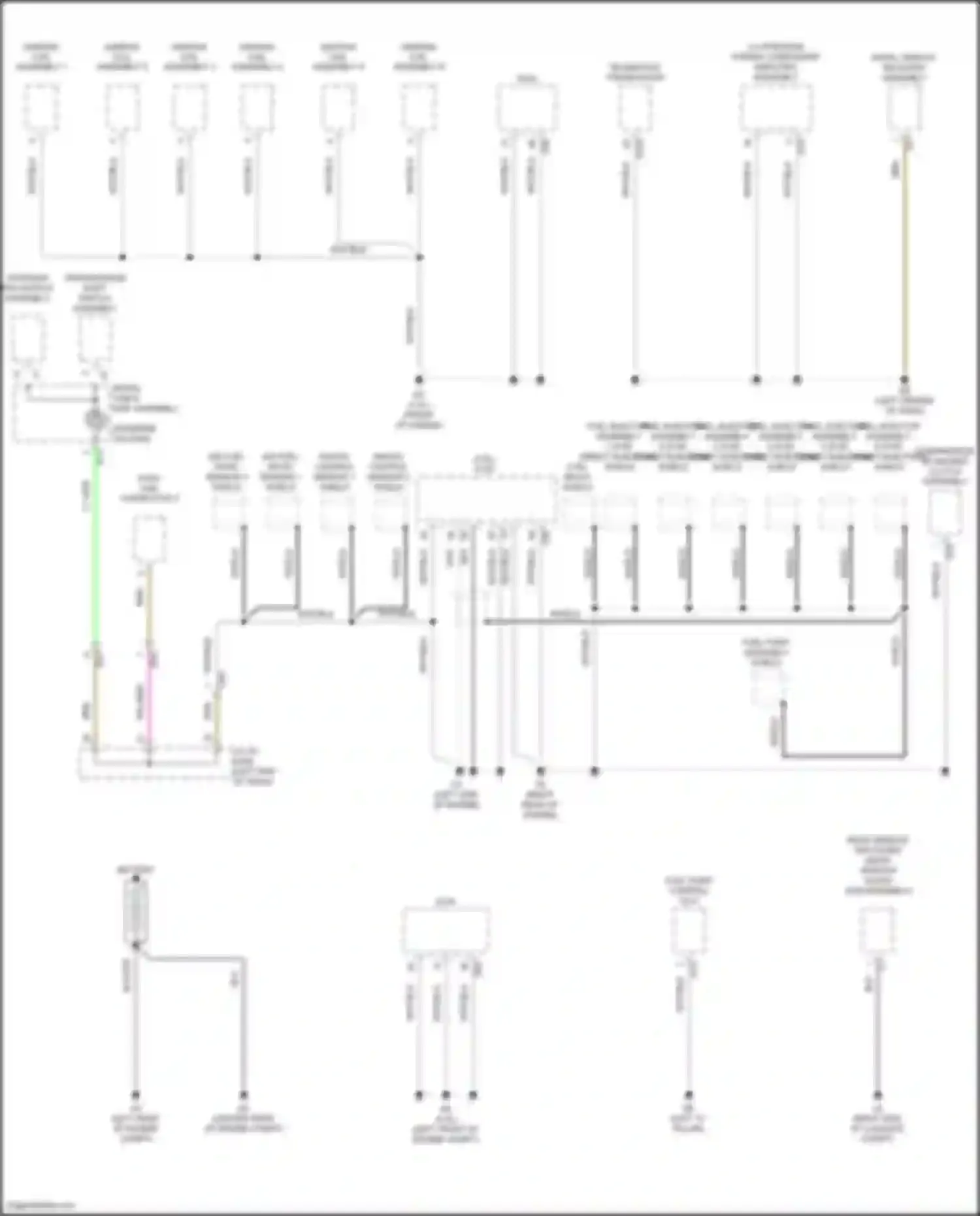 Avalon Toyota XX50 (2018-2024): Ground distribution circuit, except hybrid (2 of 5)