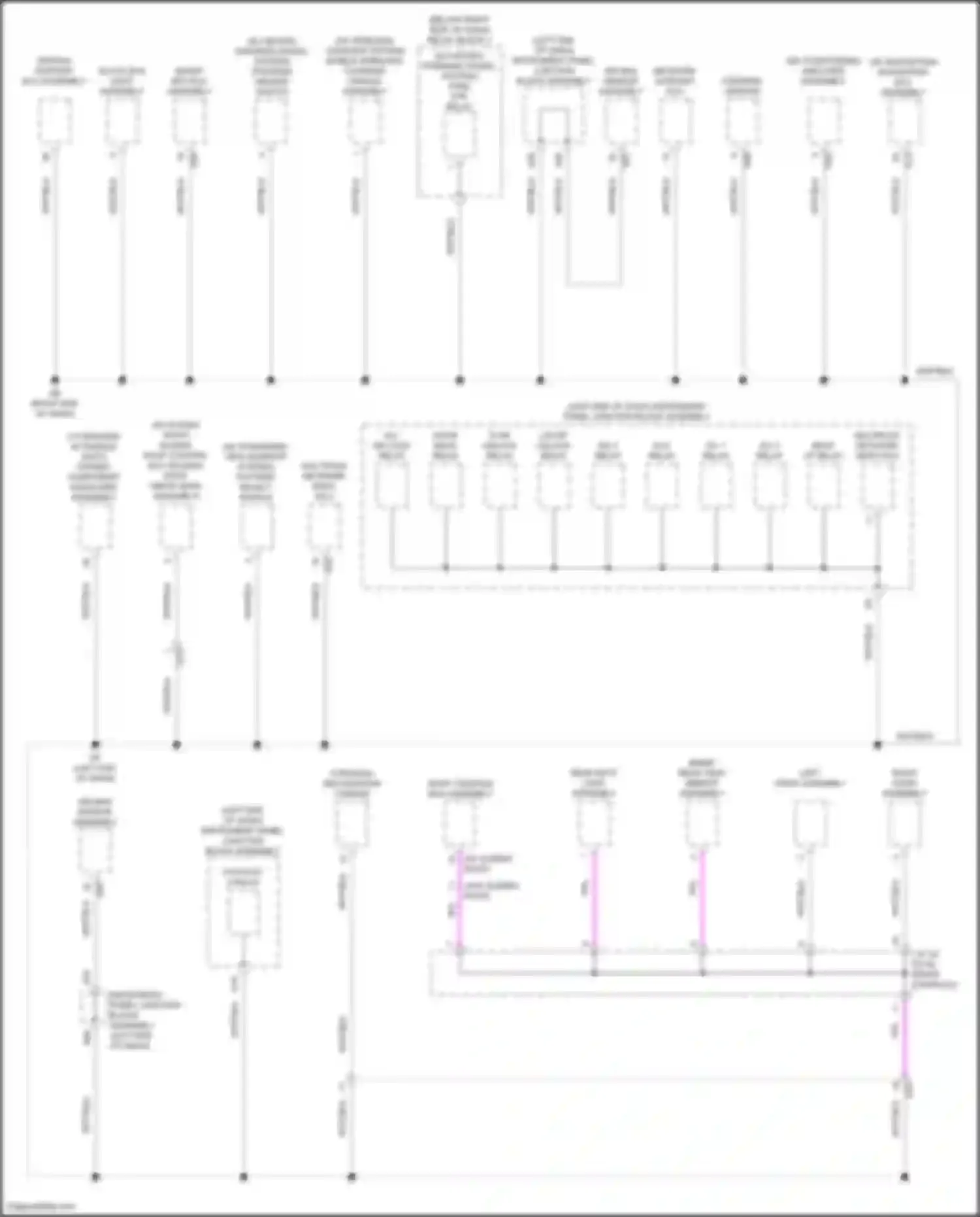Avalon Toyota XX50 (2018-2024): Ground distribution circuit, except hybrid (3 of 5)