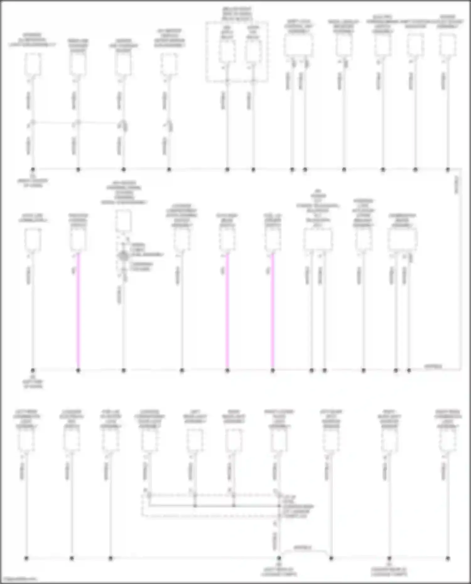 Avalon Toyota XX50 (2018-2024): Ground distribution circuit, except hybrid (4 of 5)