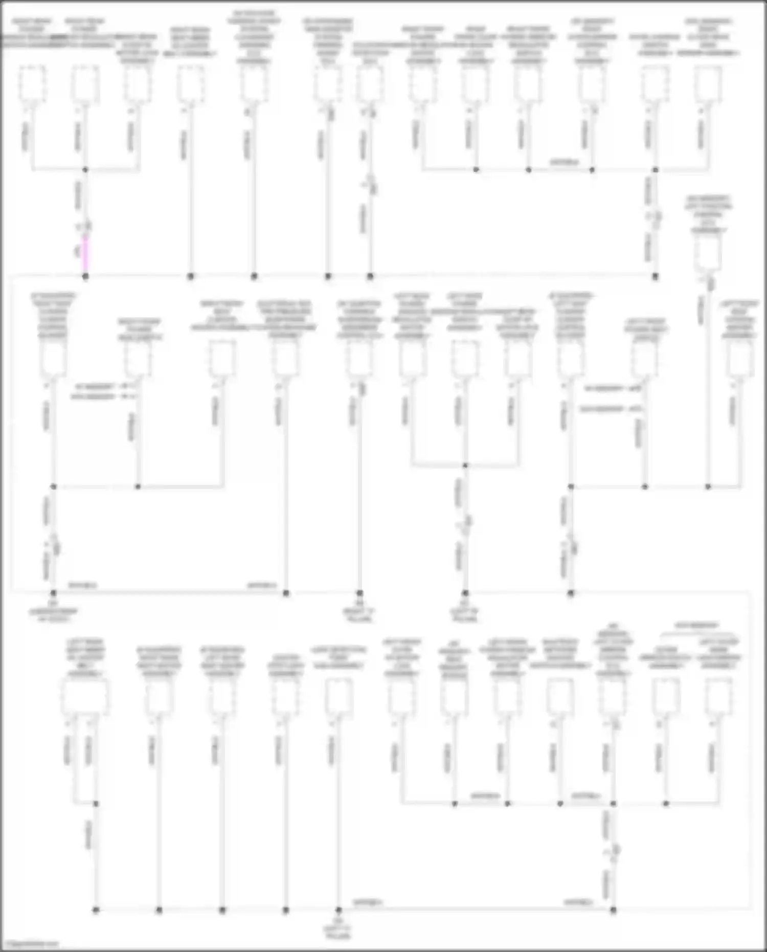 Avalon Toyota XX50 (2018-2024): Ground distribution circuit, except hybrid (5 of 5)