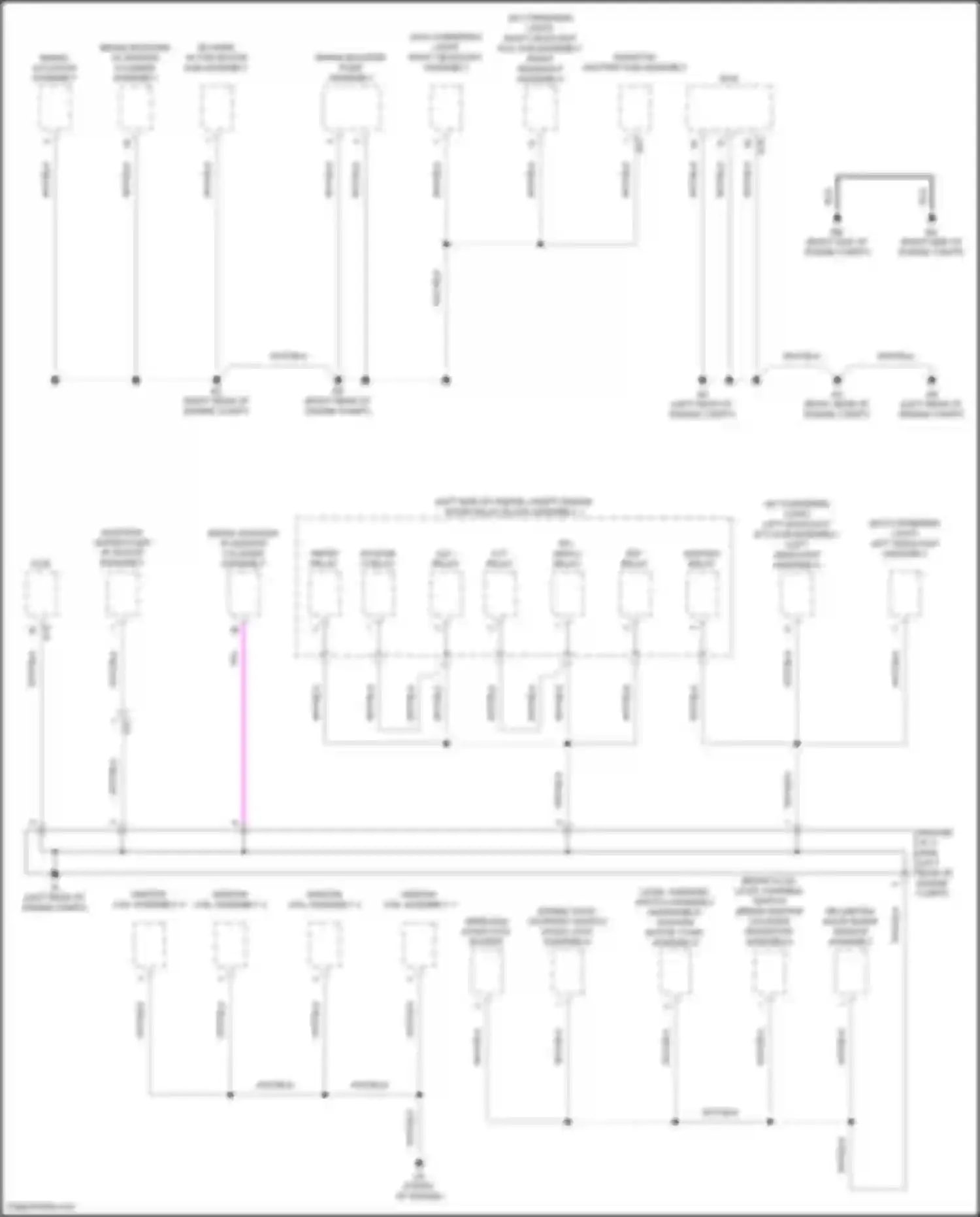 Avalon Toyota XX50 (2018-2024): Ground distribution circuit, hybrid (1 of 5)