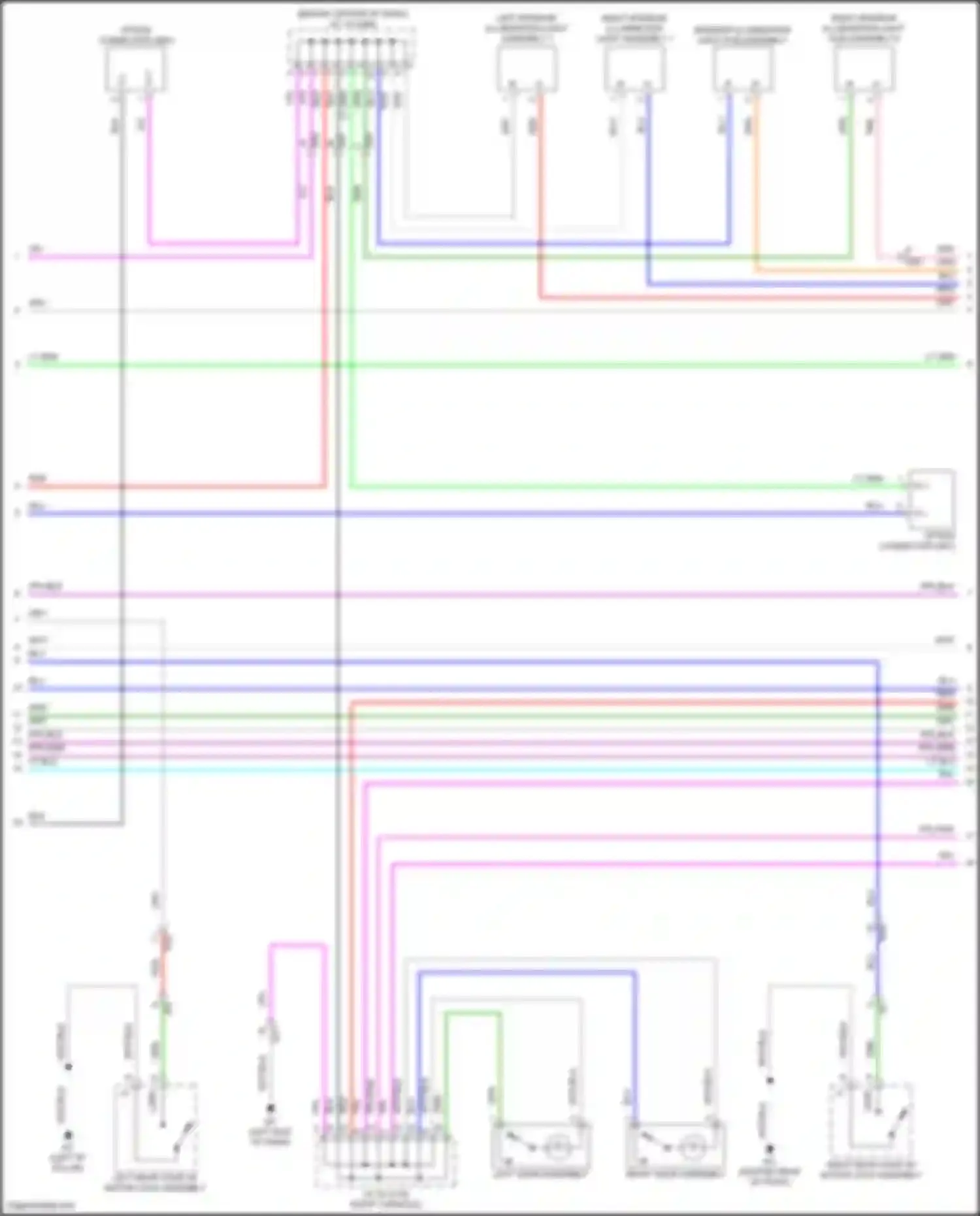 Avalon Toyota XX50 (2018-2024): Courtesy lamps circuit (2 of 4)