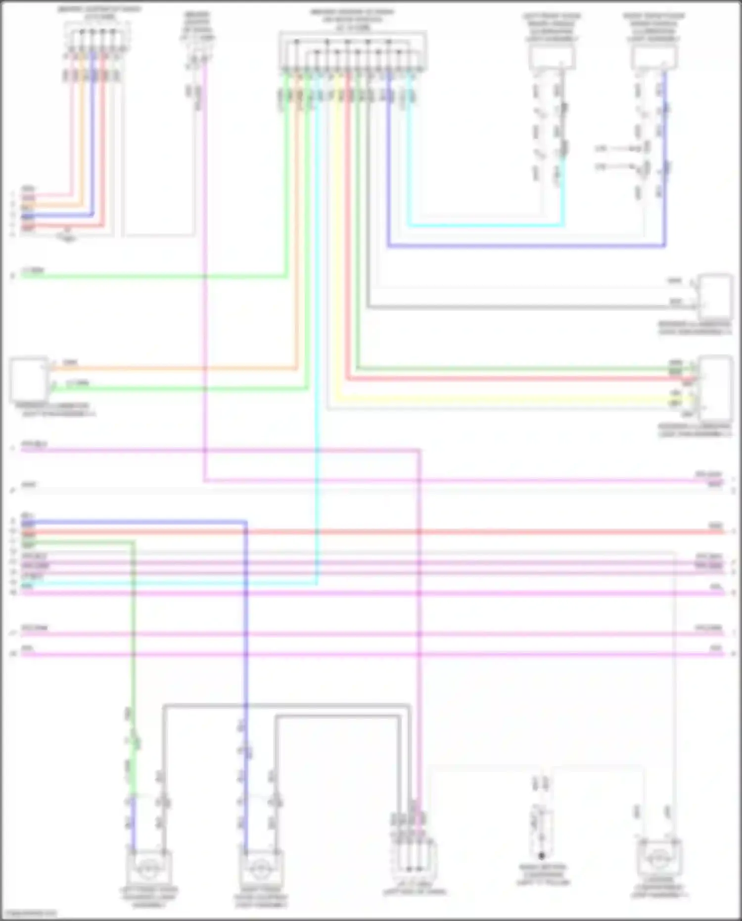 Avalon Toyota XX50 (2018-2024): Courtesy lamps circuit (3 of 4)
