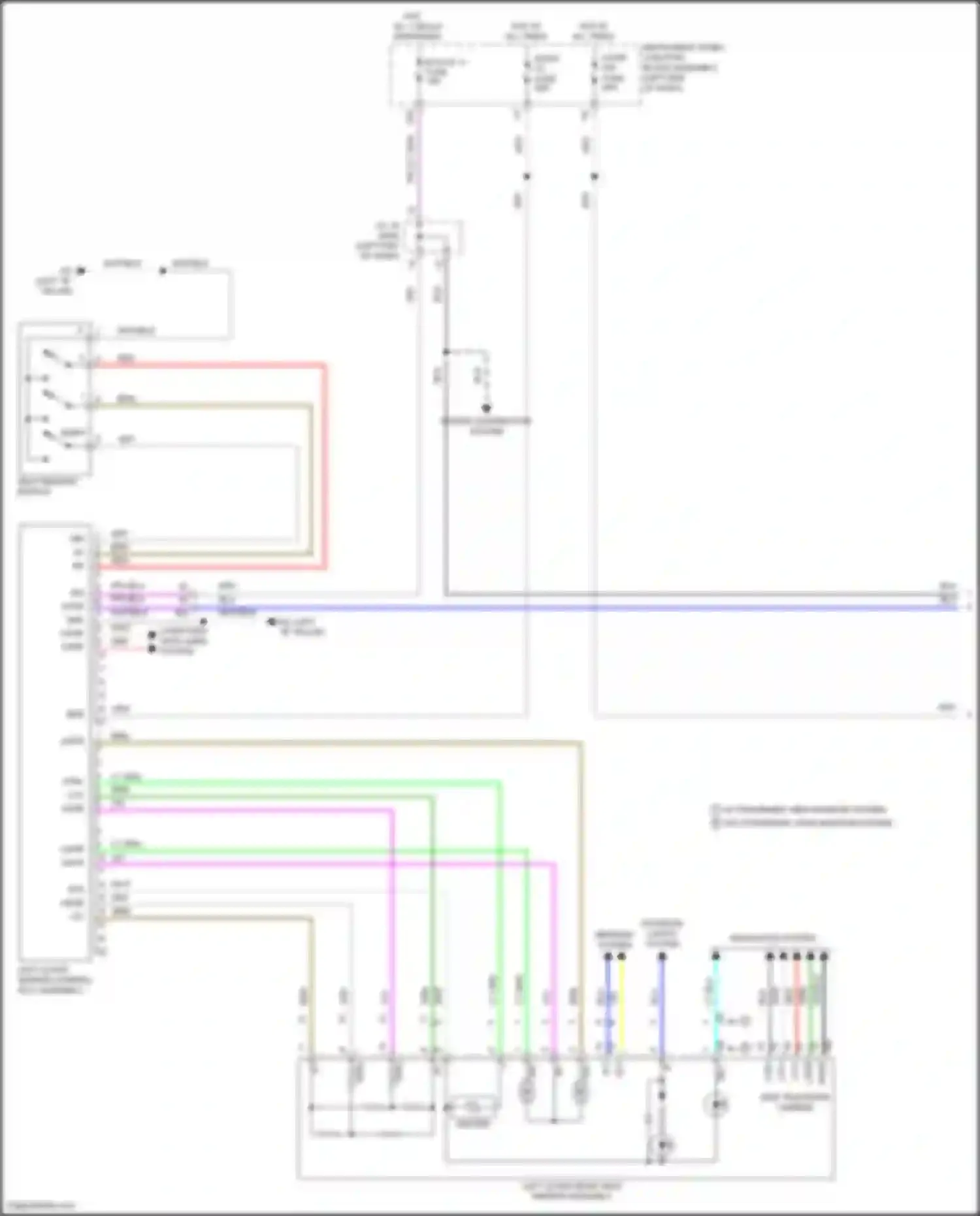 Avalon Toyota XX50 (2018-2024): Memory mirrors circuit (1 of 2)