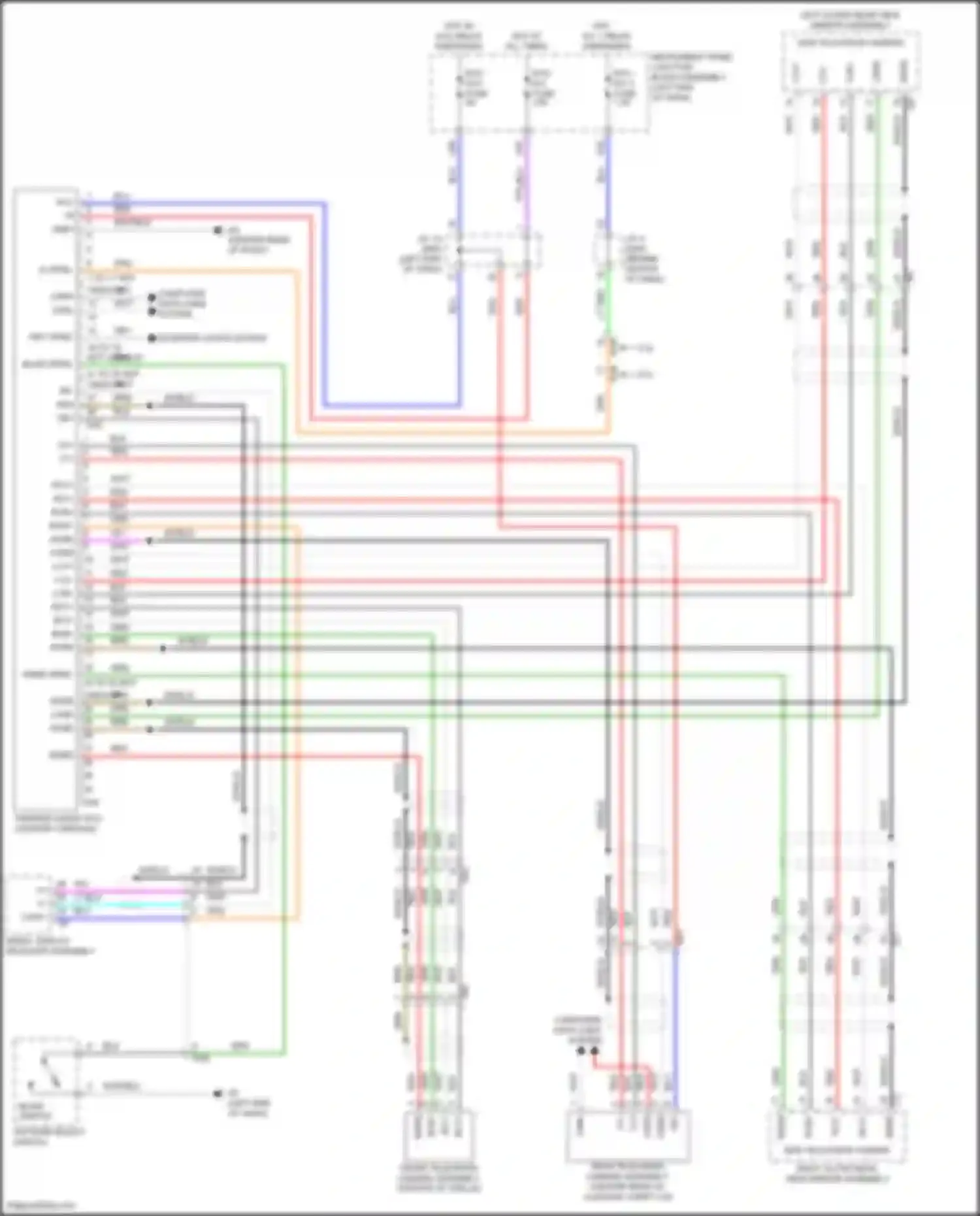 Avalon Toyota XX50 (2018-2024): Parking assistant circuit, w/ panoramic