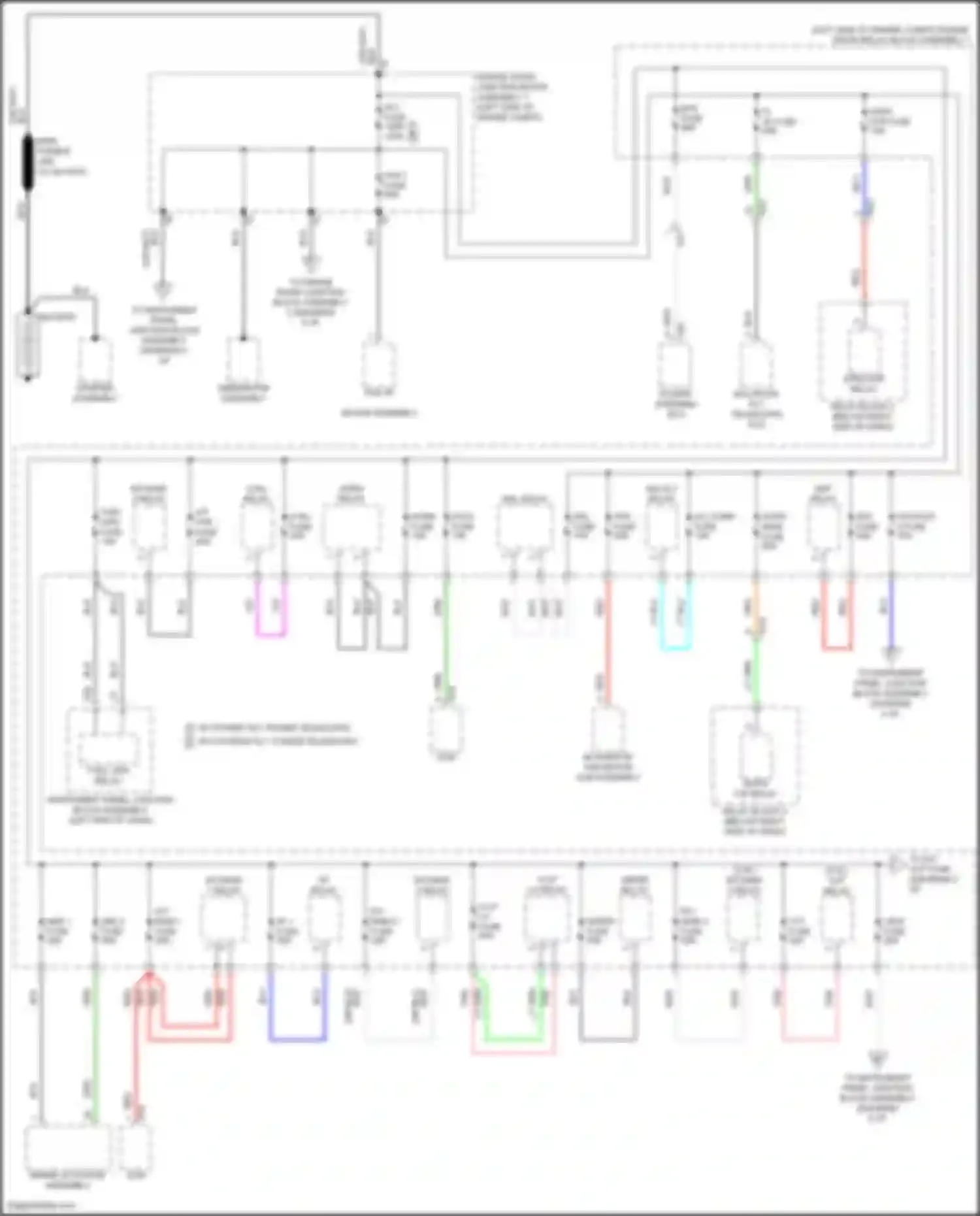 Avalon Toyota XX50 (2018-2024): Power distribution circuit, except hybrid (1 of 8)