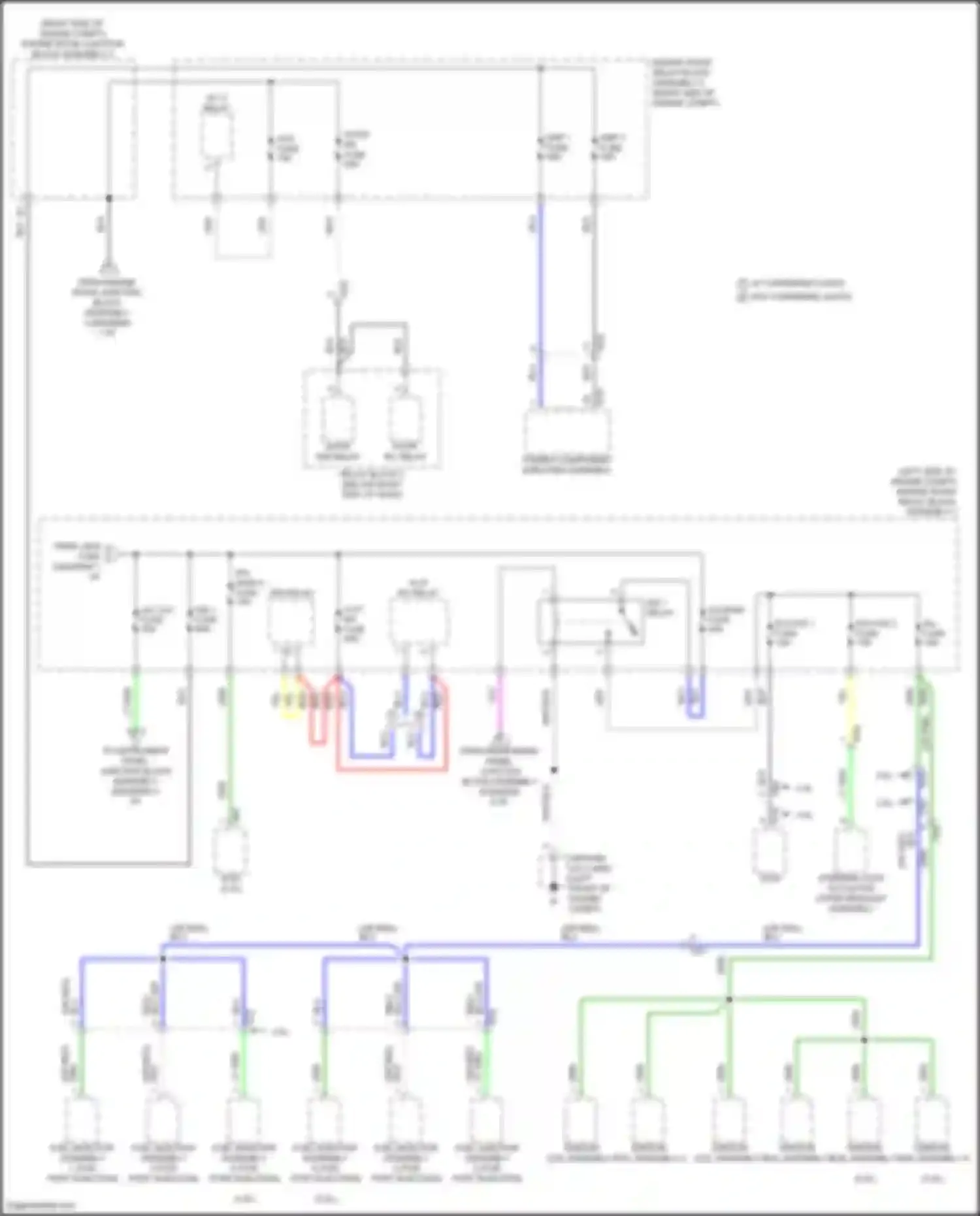Avalon Toyota XX50 (2018-2024): Power distribution circuit, except hybrid (2 of 8)