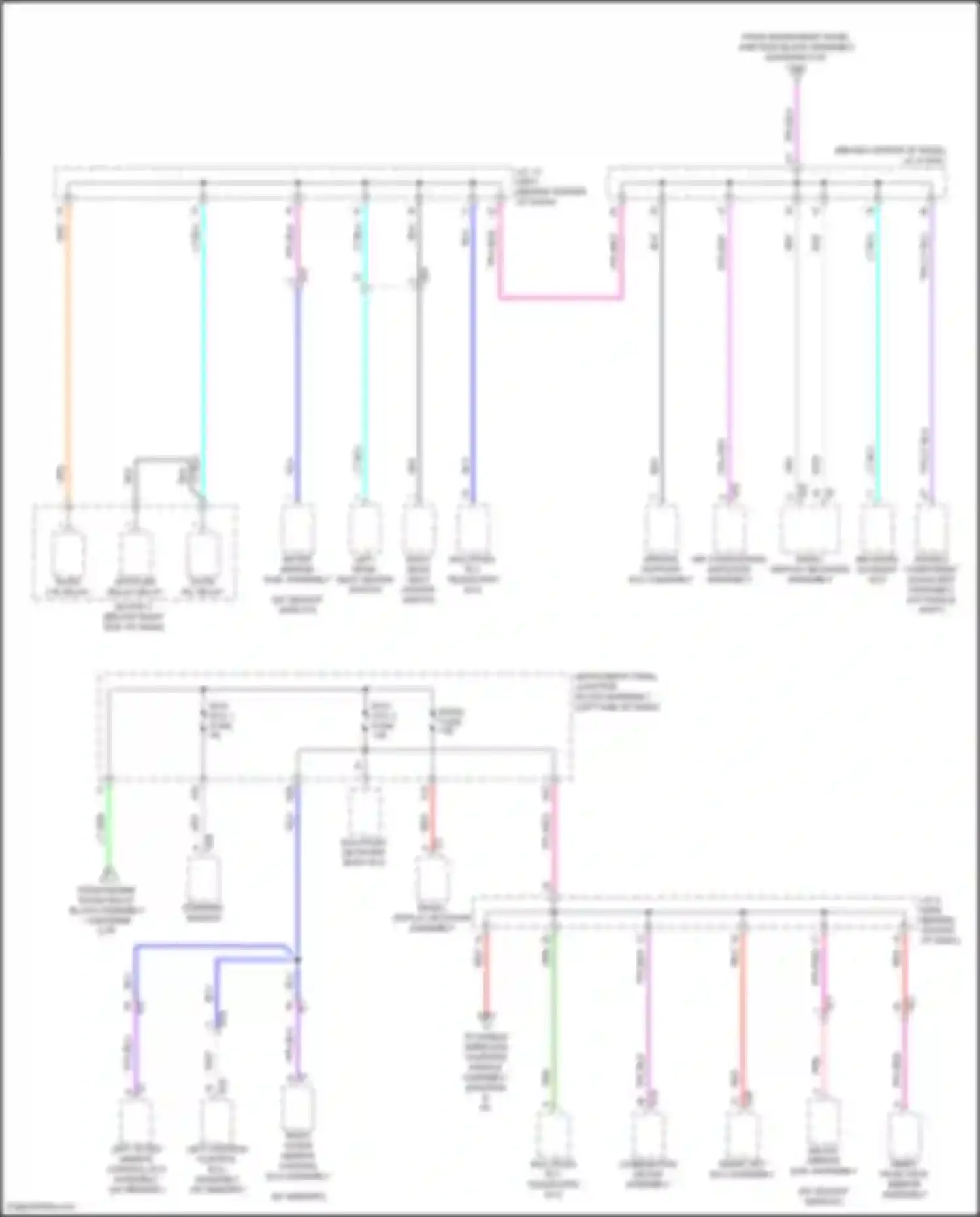 Avalon Toyota XX50 (2018-2024): Power distribution circuit, except hybrid (3 of 8)