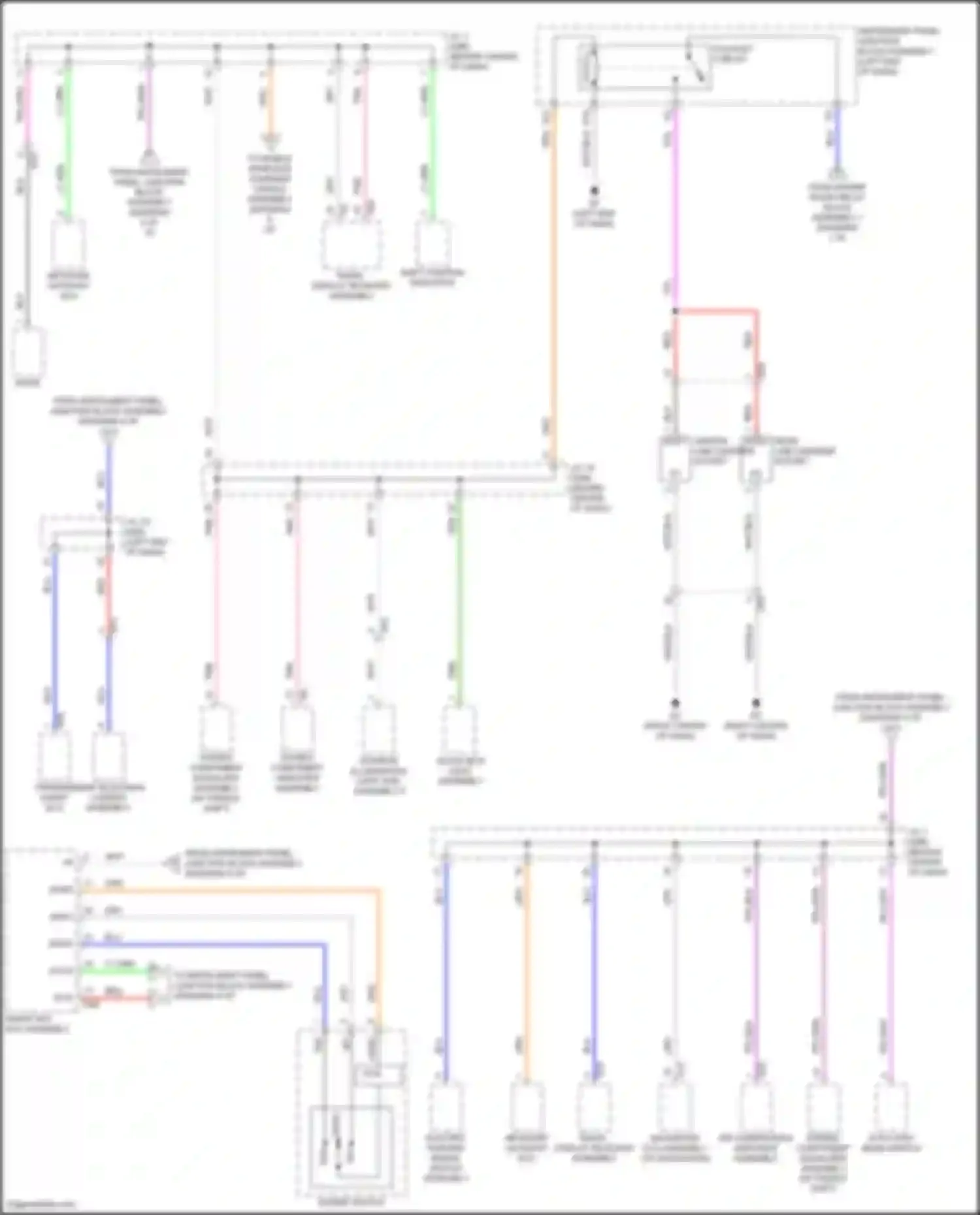 Avalon Toyota XX50 (2018-2024): Power distribution circuit, except hybrid (4 of 8)
