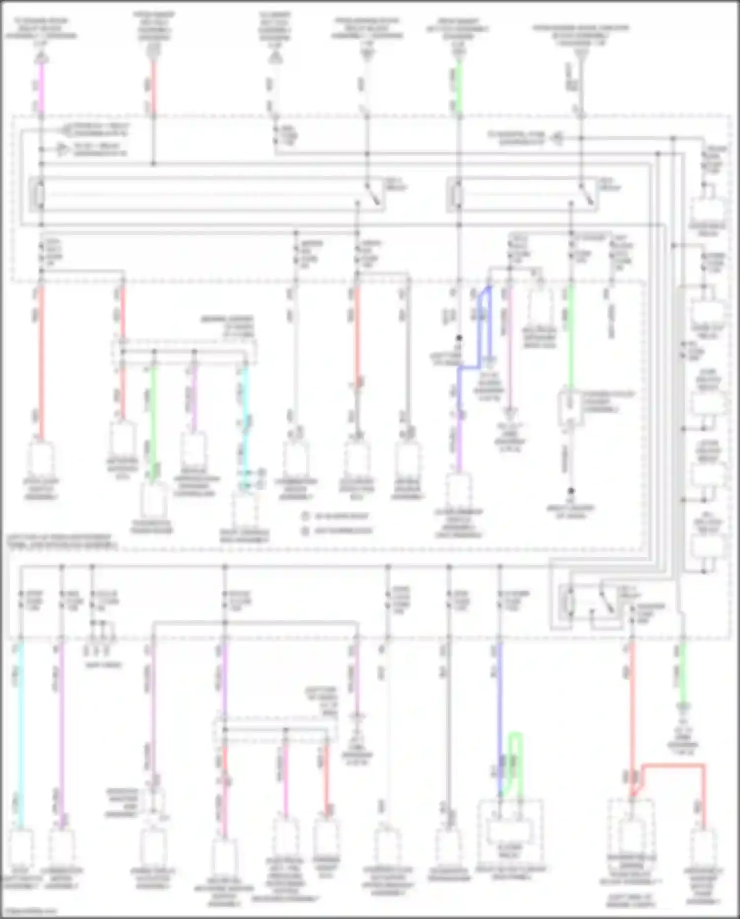 Avalon Toyota XX50 (2018-2024): Power distribution circuit, except hybrid (5 of 8)