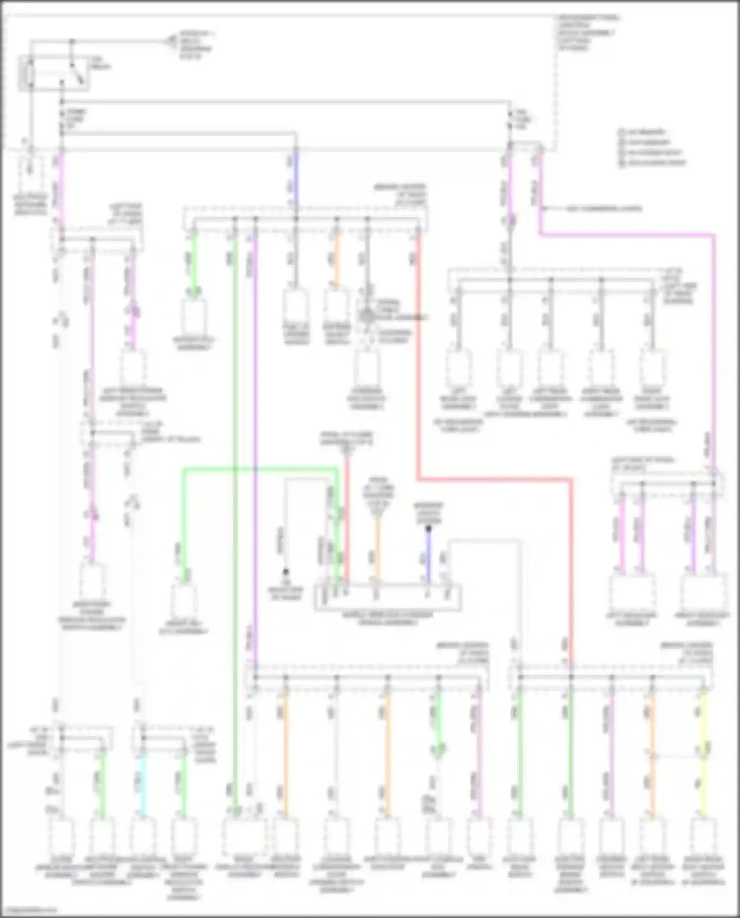 Avalon Toyota XX50 (2018-2024): Power distribution circuit, except hybrid (8 of 8)