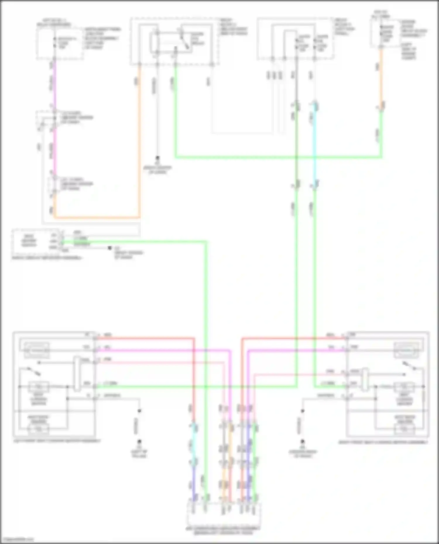 Avalon Toyota XX50 (2018-2024): Front heated seats circuit, w/o climate control seat