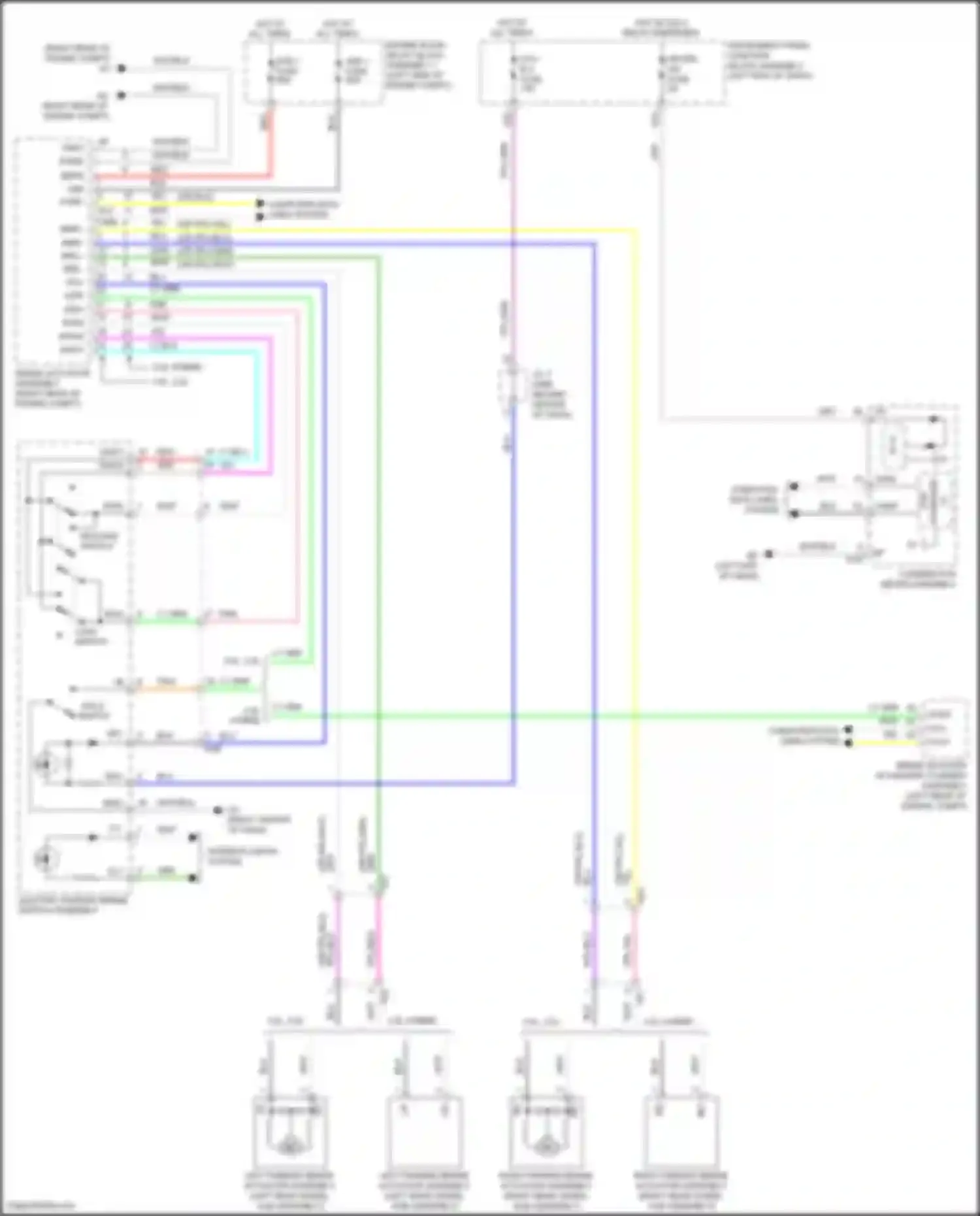 Avalon Toyota XX50 (2018-2024): Electric parking brake circuit