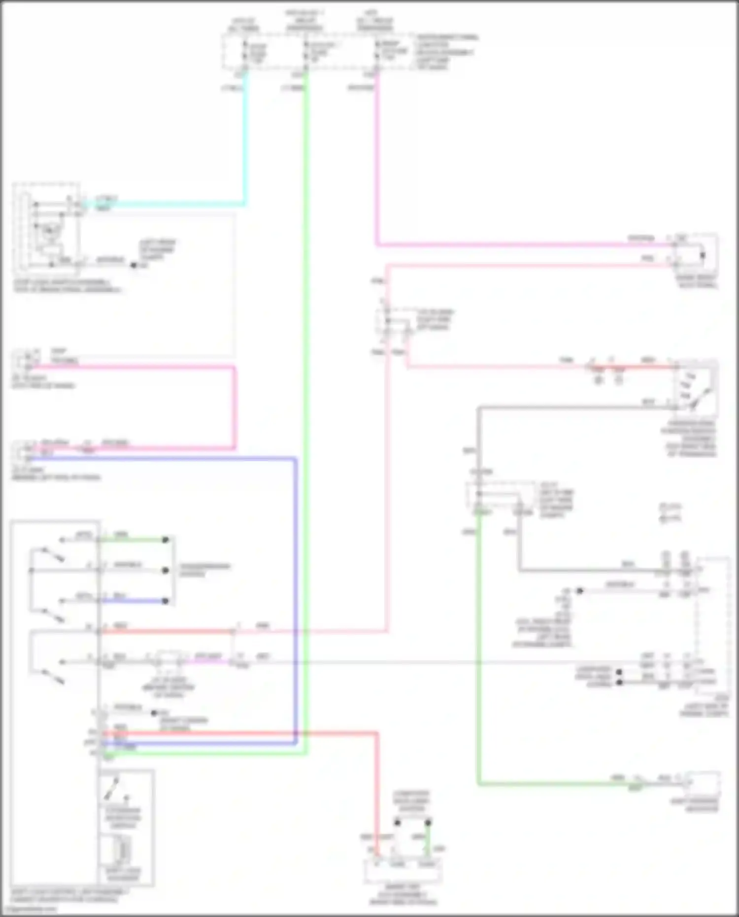Avalon Toyota XX50 (2018-2024): Shift interlock circuit, except hybrid