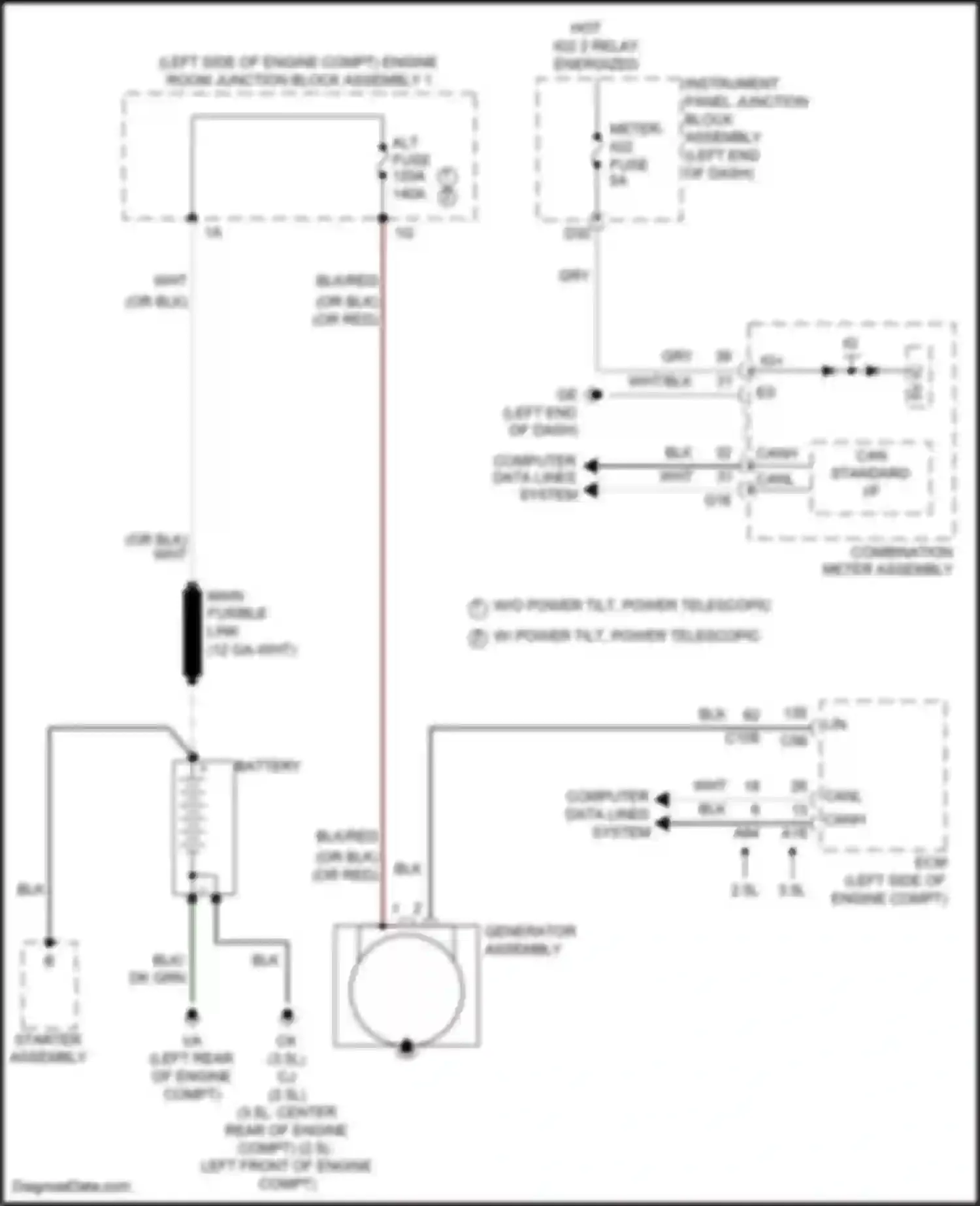 Avalon Toyota XX50 (2018-2024): Charging circuit