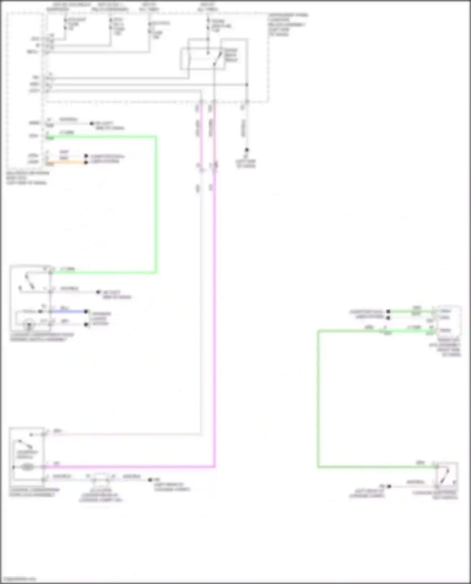 Avalon Toyota XX50 (2018-2024): Tailgate release circuit