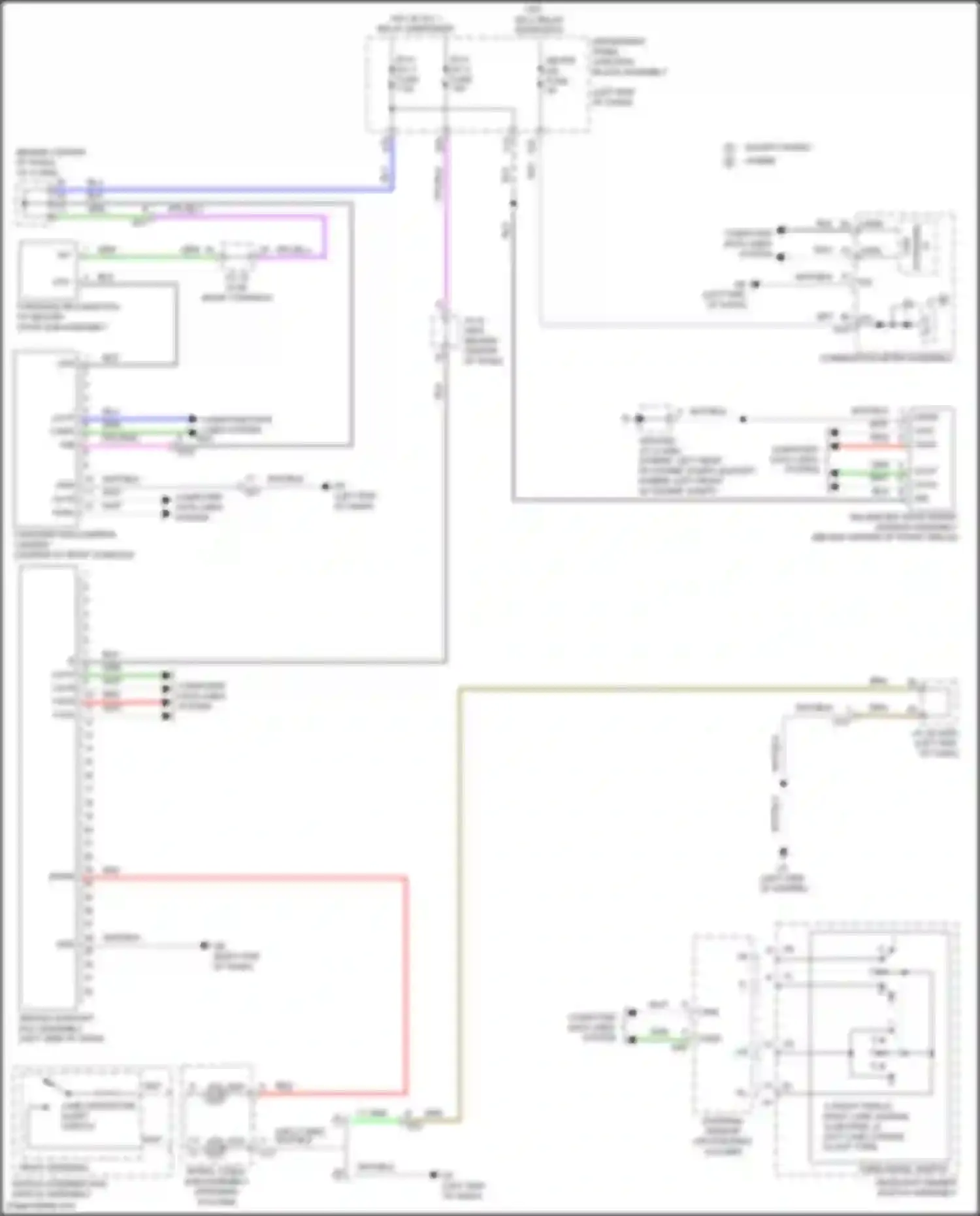 Wiring diagram 3) neutral 4) left lane change 5) left turn for Toyota Avalon XX50 (2018-2024) (1 of 1)