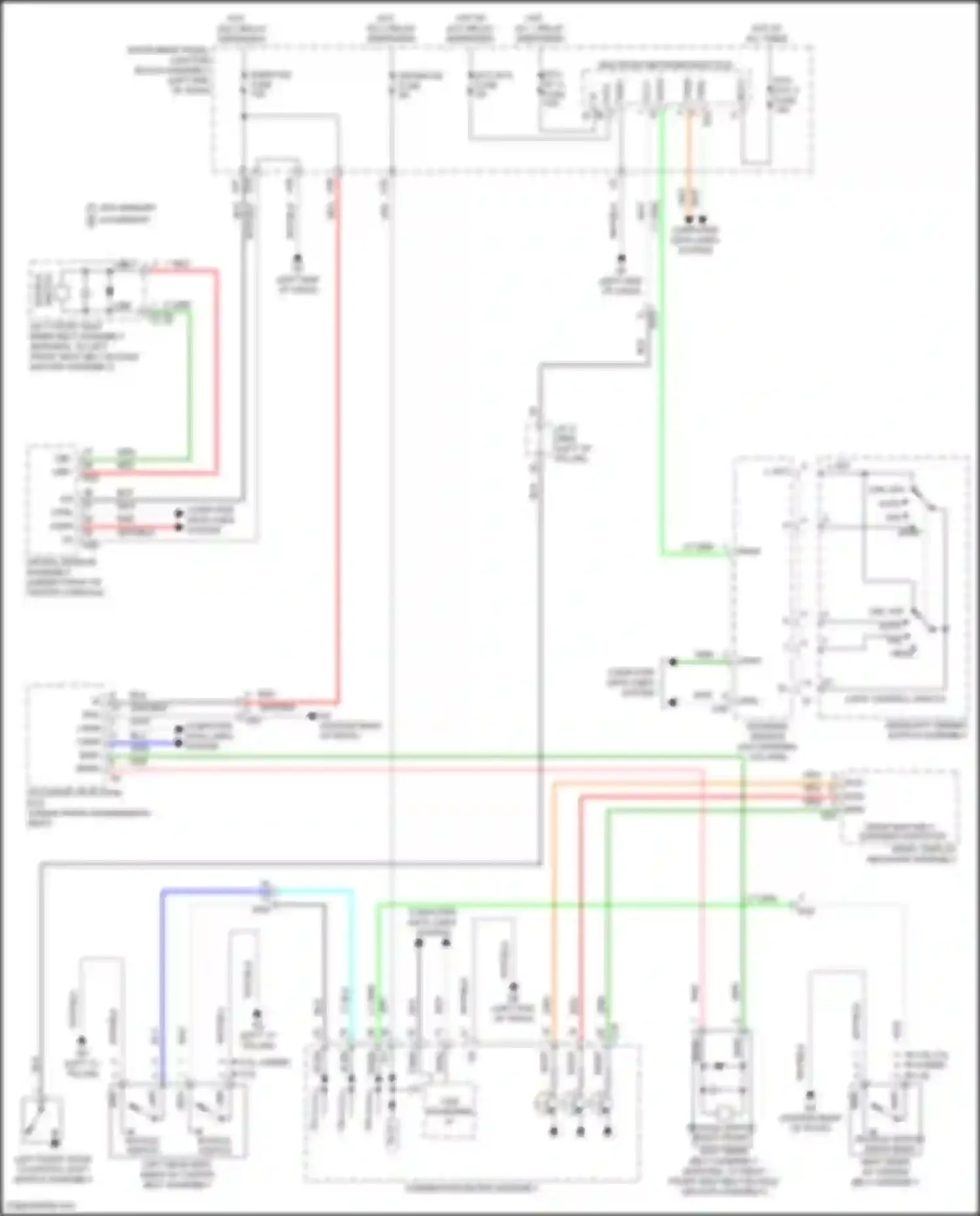 Wiring diagram buckle switch right front seat inner belt assembly for Toyota Avalon XX50 (2018-2024) (1 of 1)