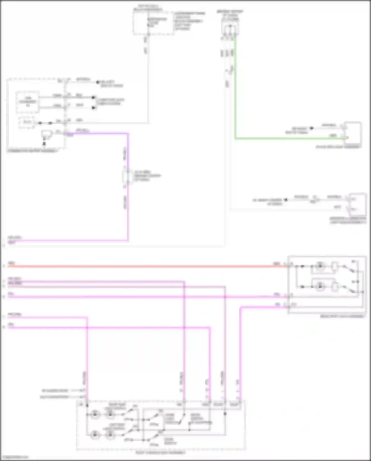 Wiring diagram dome light switch for Toyota Avalon XX50 (2018-2024) (1 of 1)