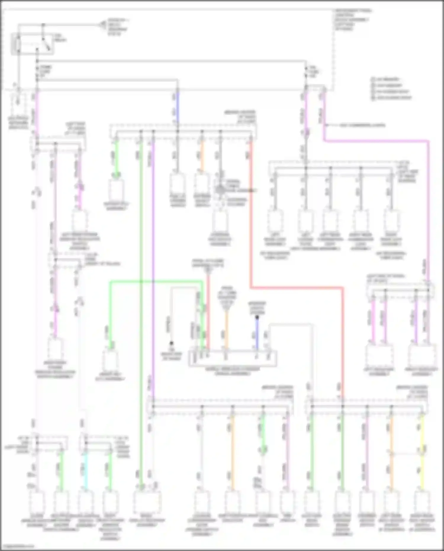 Wiring diagram door control switch assembly for Toyota Avalon XX50 (2018-2024) (6 of 9)