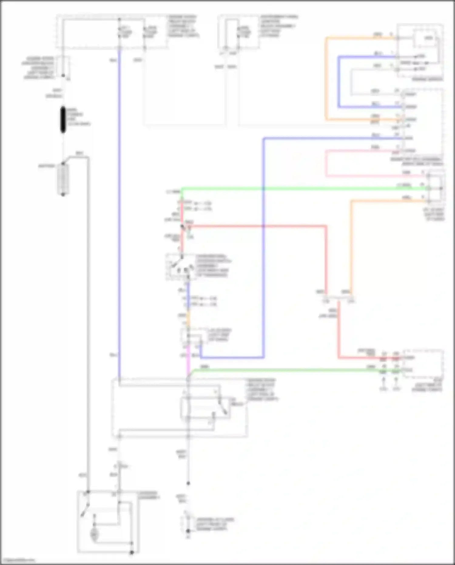 Wiring diagram engine room relay block assembly 1 for Toyota Avalon XX50 (2018-2024) (18 of 47)
