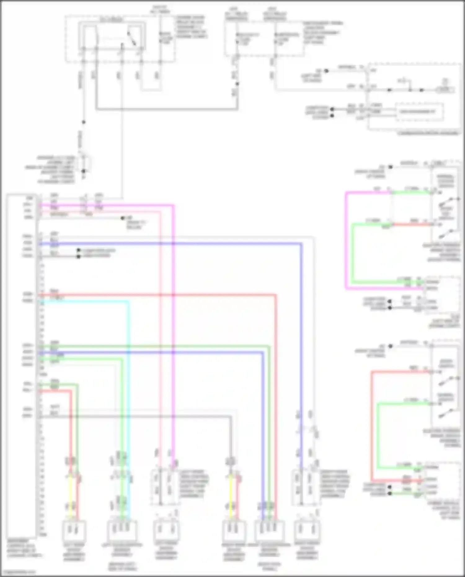 Wiring diagram left acceleration sensor assembly for Toyota Avalon XX50 (2018-2024) (1 of 1)