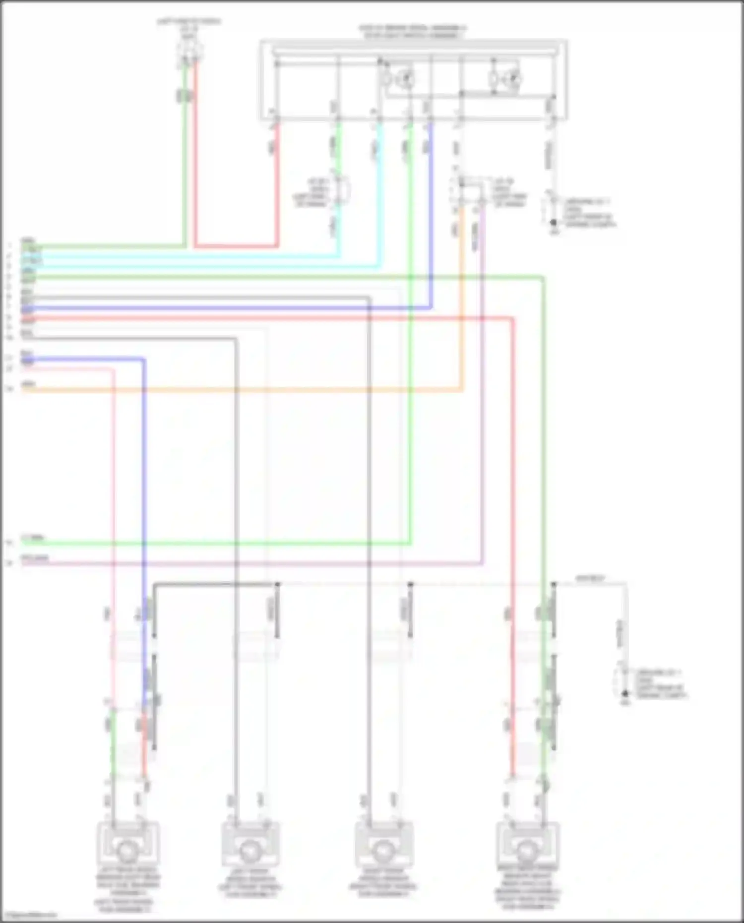 Wiring diagram left front speed sensor for Toyota Avalon XX50 (2018-2024) (2 of 5)