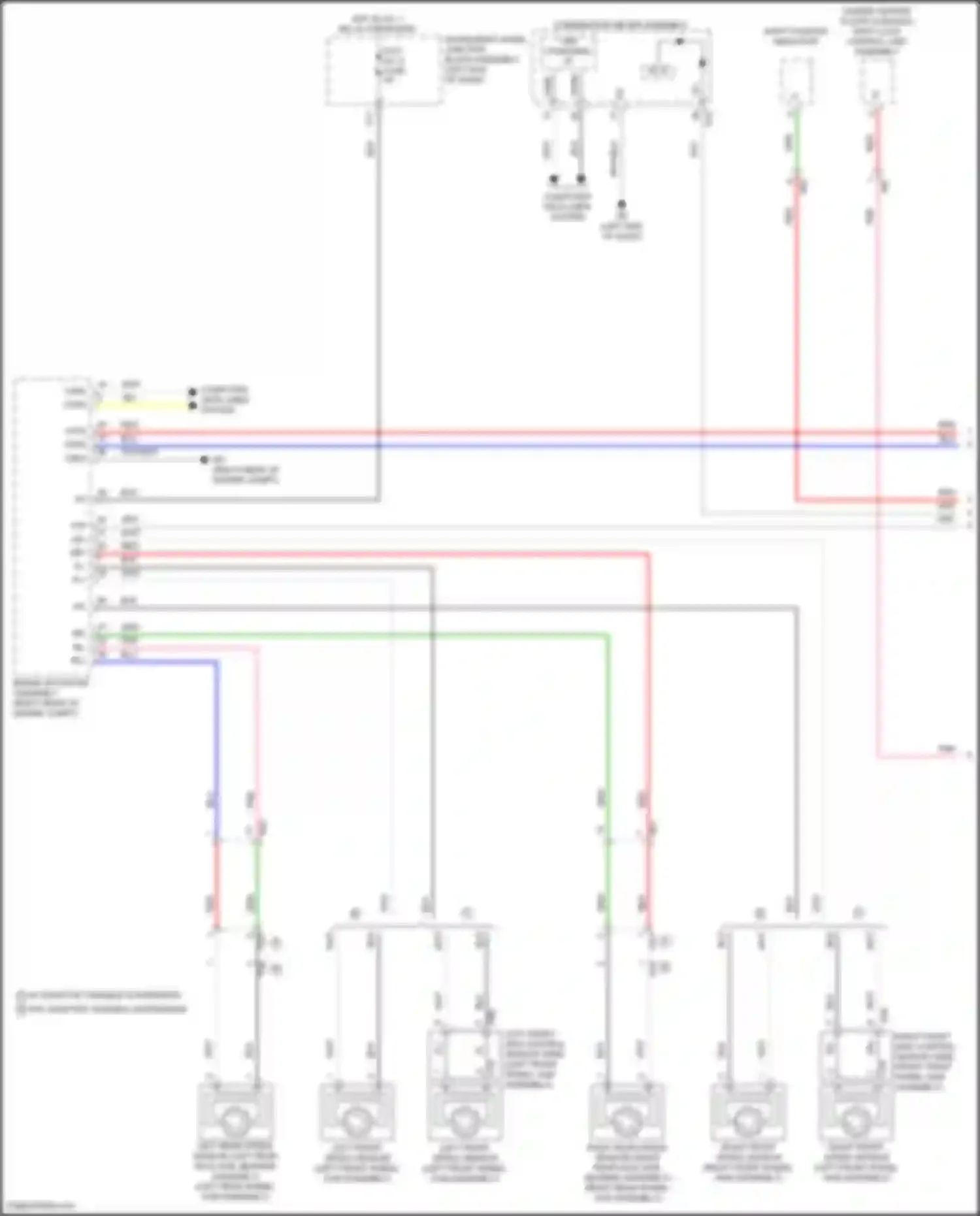 Wiring diagram left front speed sensor for Toyota Avalon XX50 (2018-2024) (1 of 5)