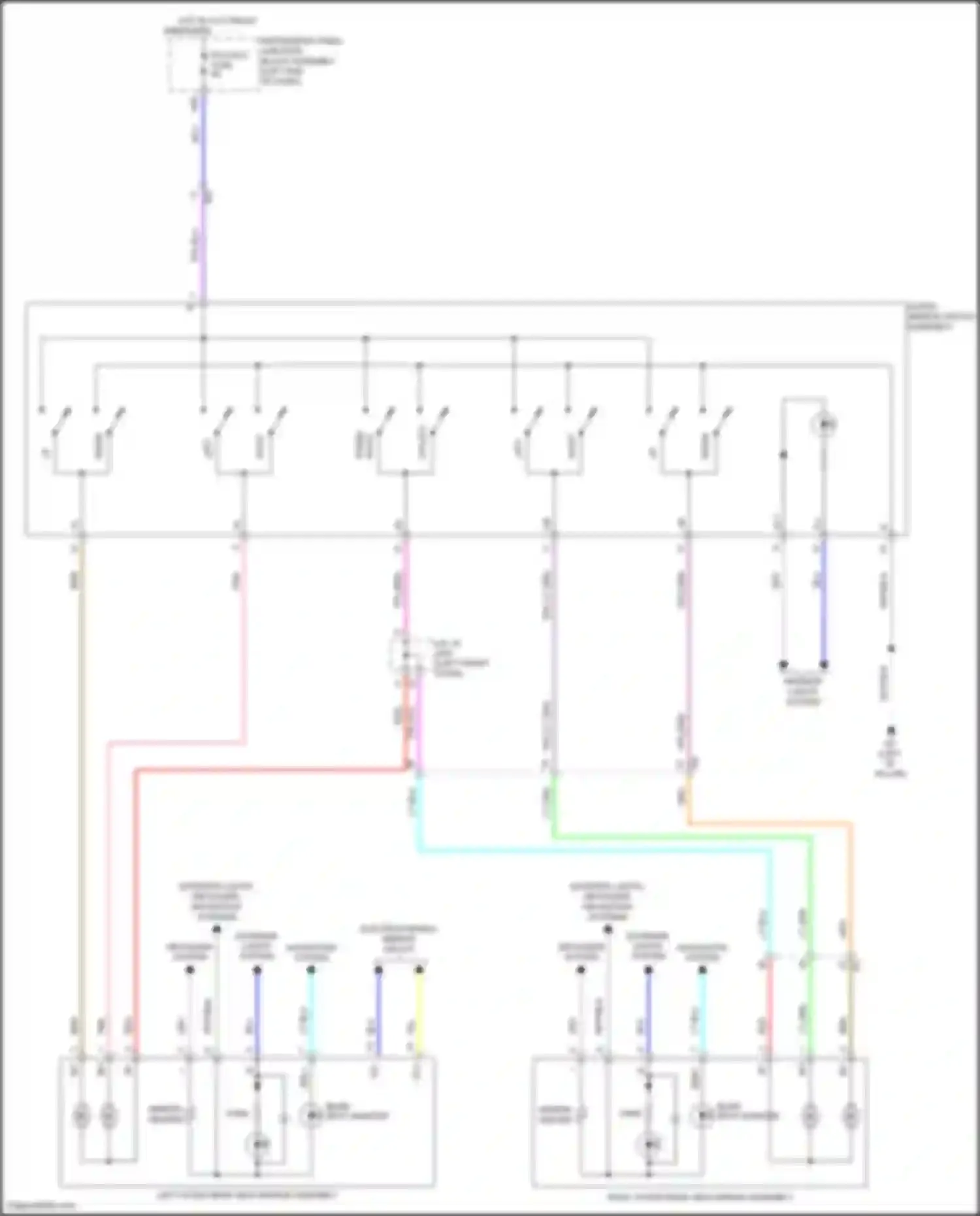 Wiring diagram left outer rear view mirror assembly for Toyota Avalon XX50 (2018-2024) (10 of 10)