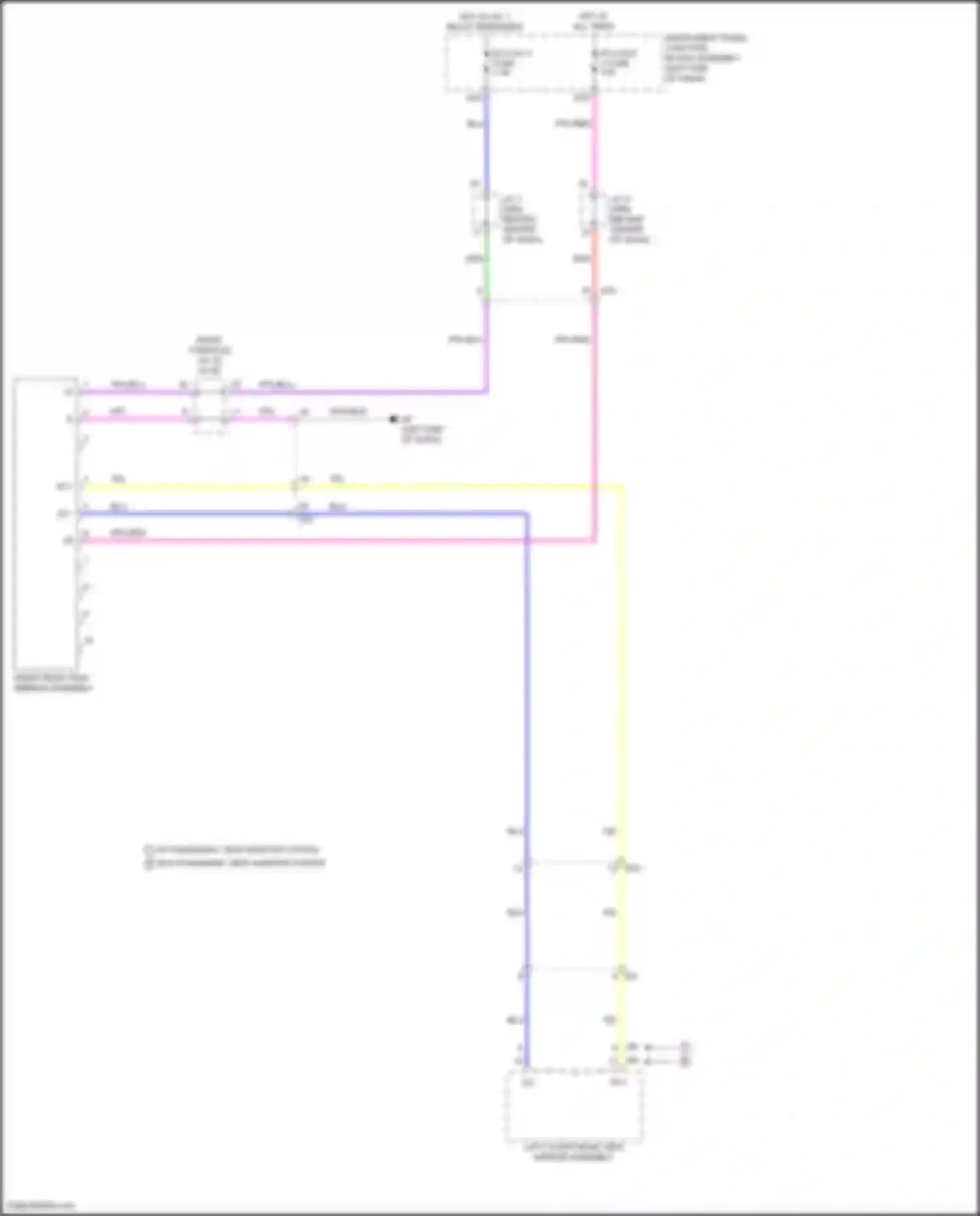Wiring diagram left outer rear view mirror assembly for Toyota Avalon XX50 (2018-2024) (4 of 10)