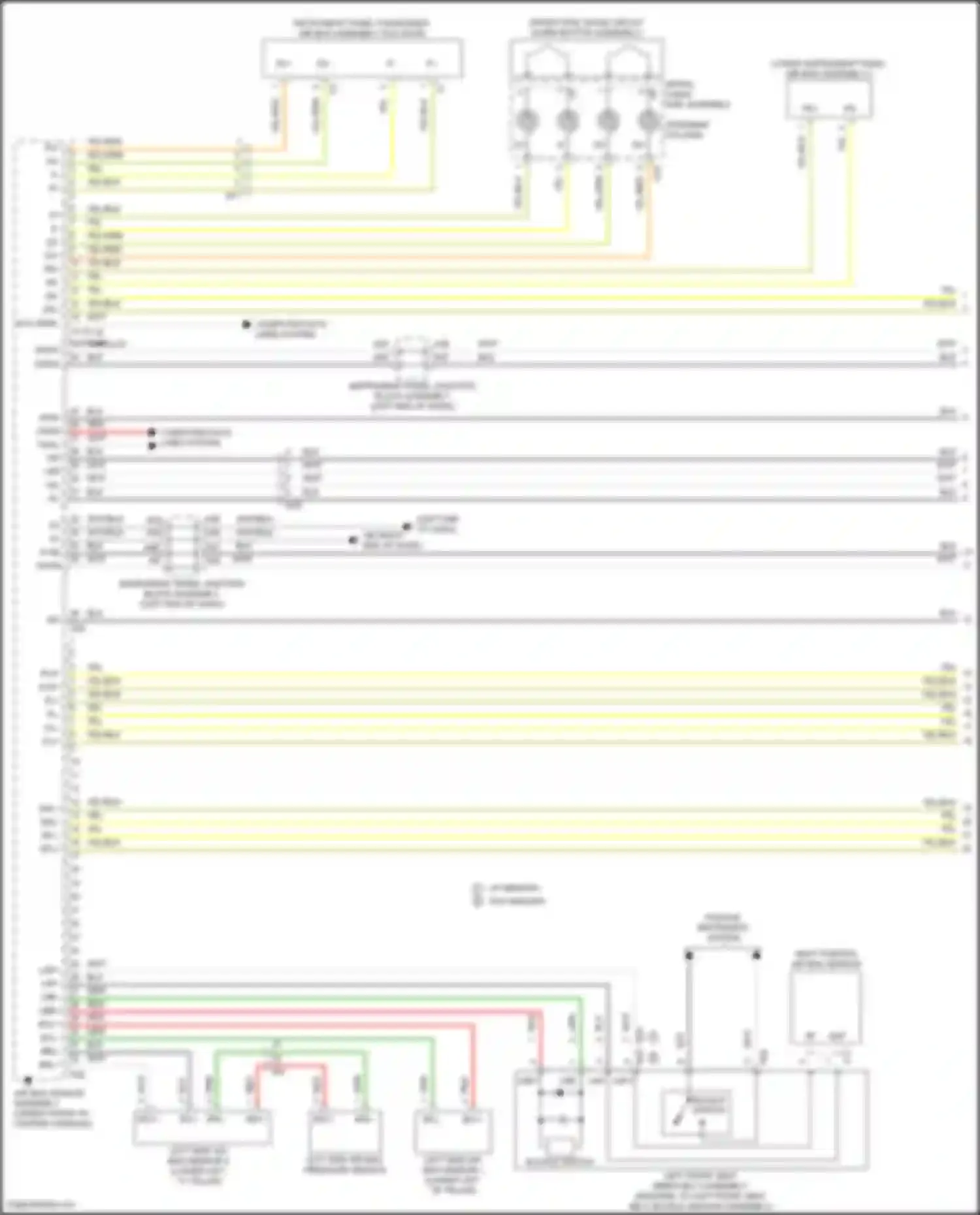 Wiring diagram left side air bag sensor 1 for Toyota Avalon XX50 (2018-2024) (1 of 1)