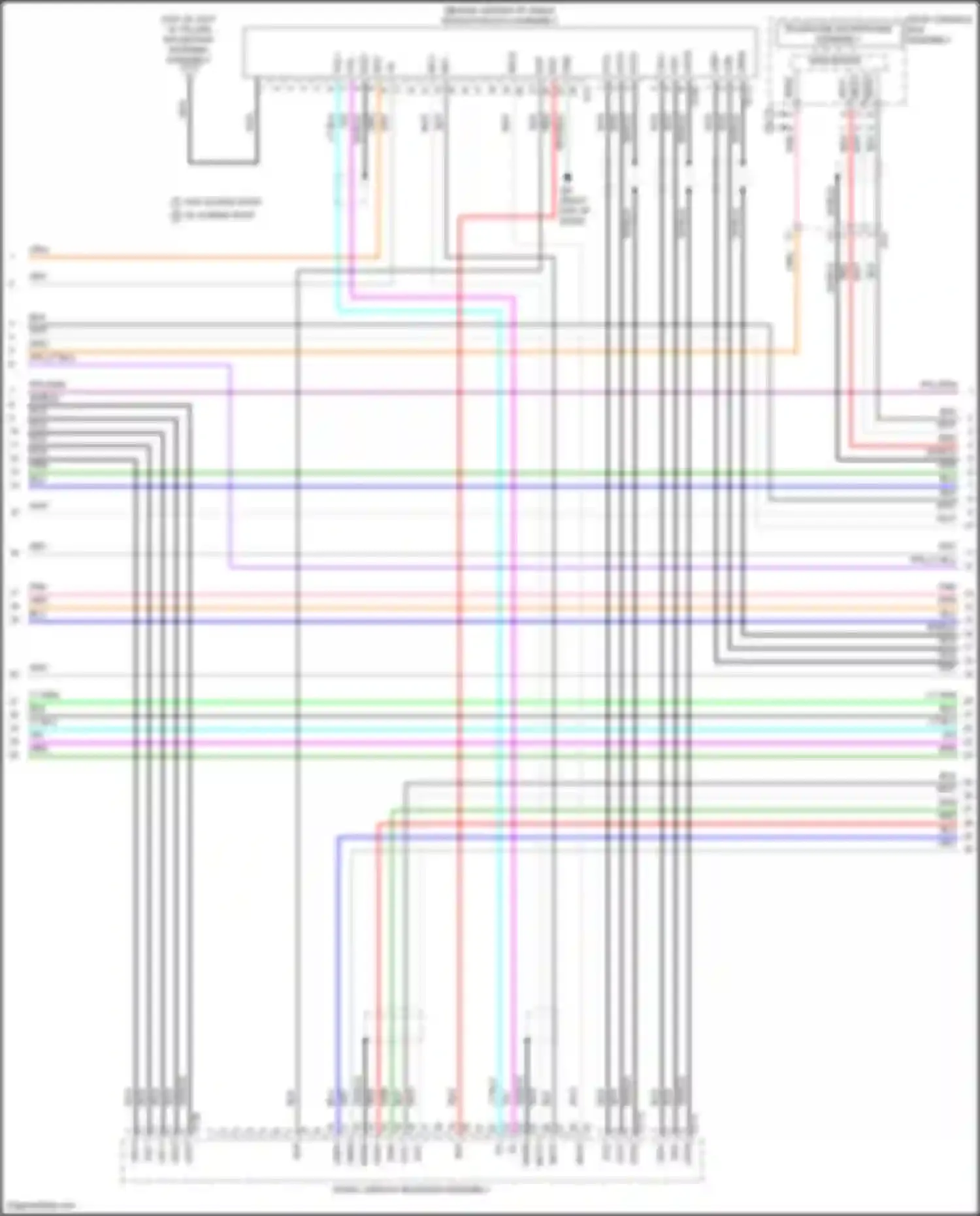 Wiring diagram radio, display receiver assembly for Toyota Avalon XX50 (2018-2024) (13 of 40)
