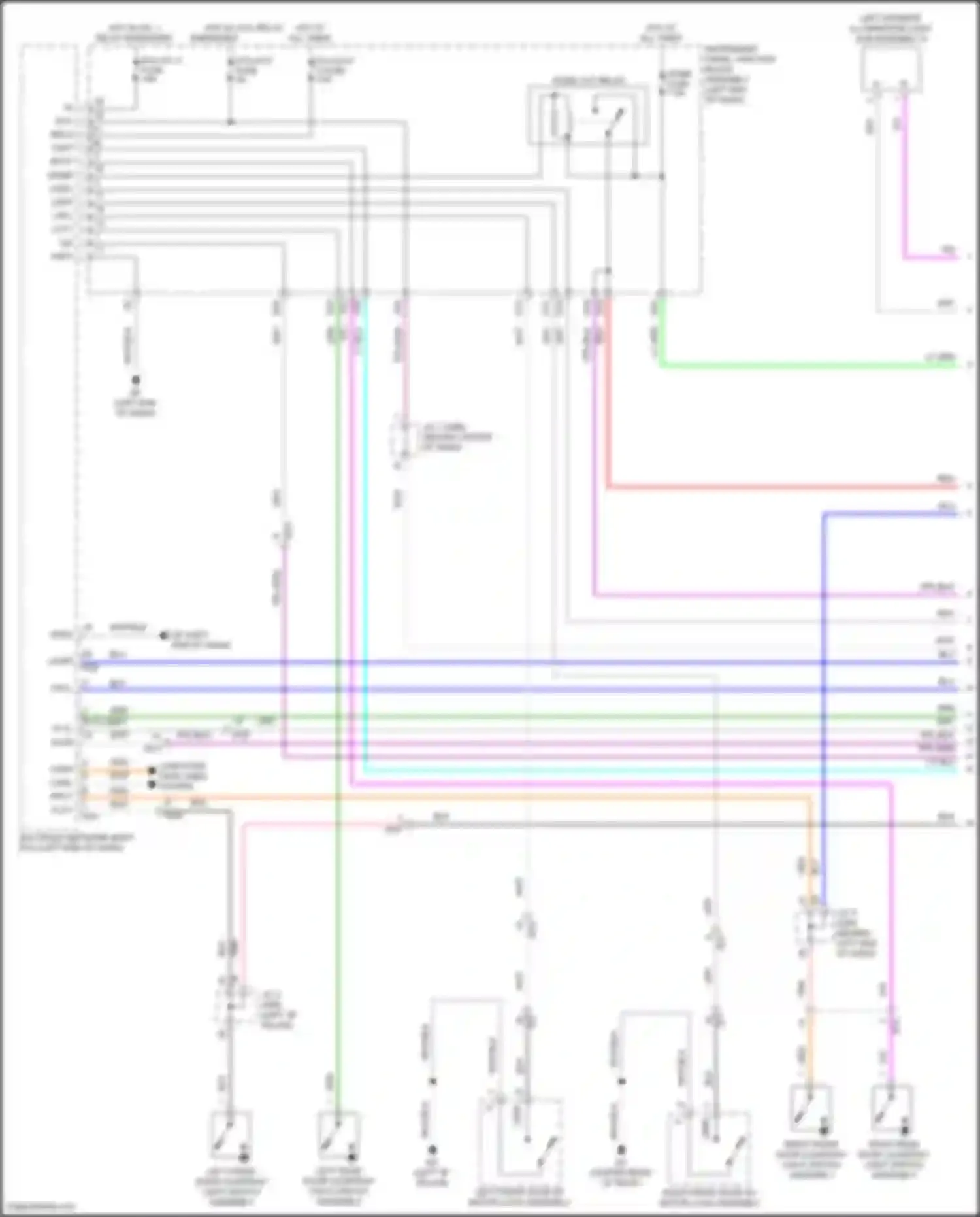 Wiring diagram right front door w/ motor lock assembly for Toyota Avalon XX50 (2018-2024) (3 of 7)