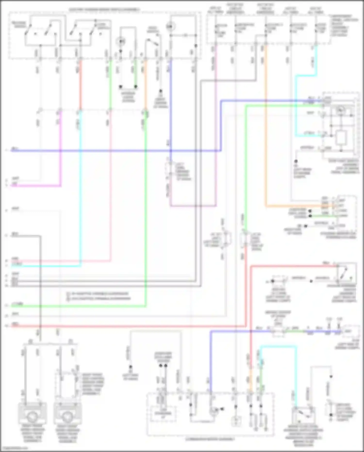 Wiring diagram right front speed sensor for Toyota Avalon XX50 (2018-2024) (4 of 5)