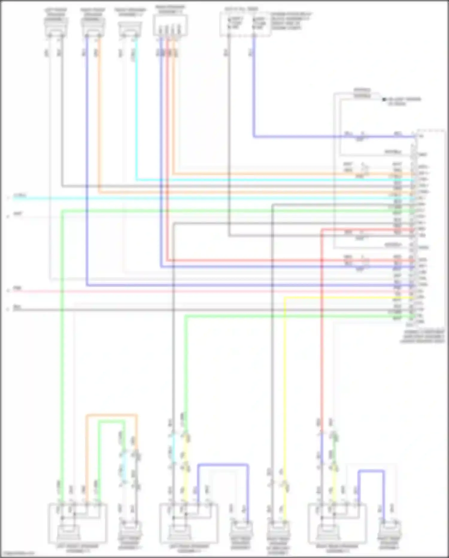 Wiring diagram right rear speaker assembly 2 for Toyota Avalon XX50 (2018-2024) (1 of 3)